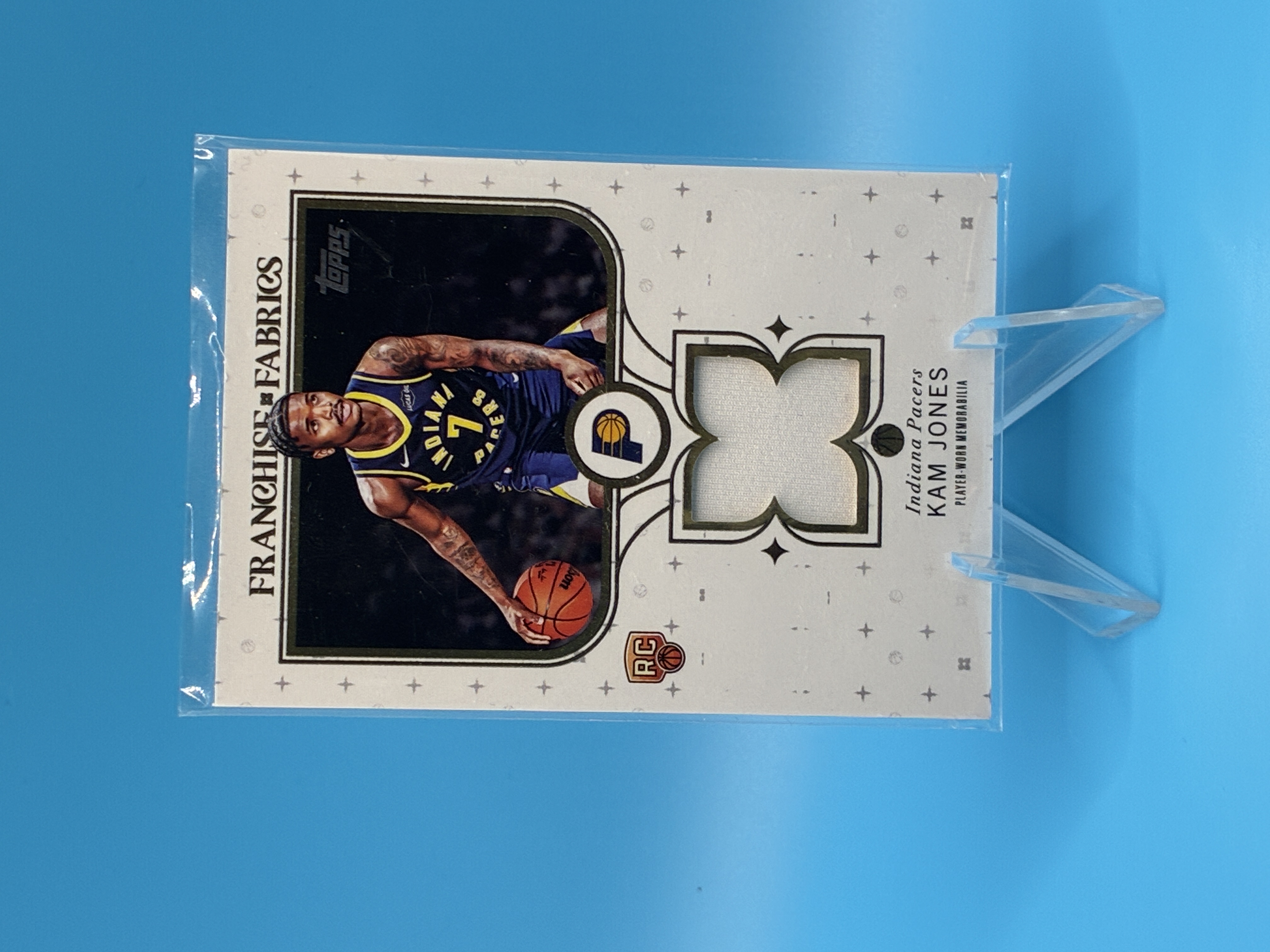2024/2025 Topps Franchise Fabrics Kam Jones #FF-KO Indiana Pacers – Vorderseite