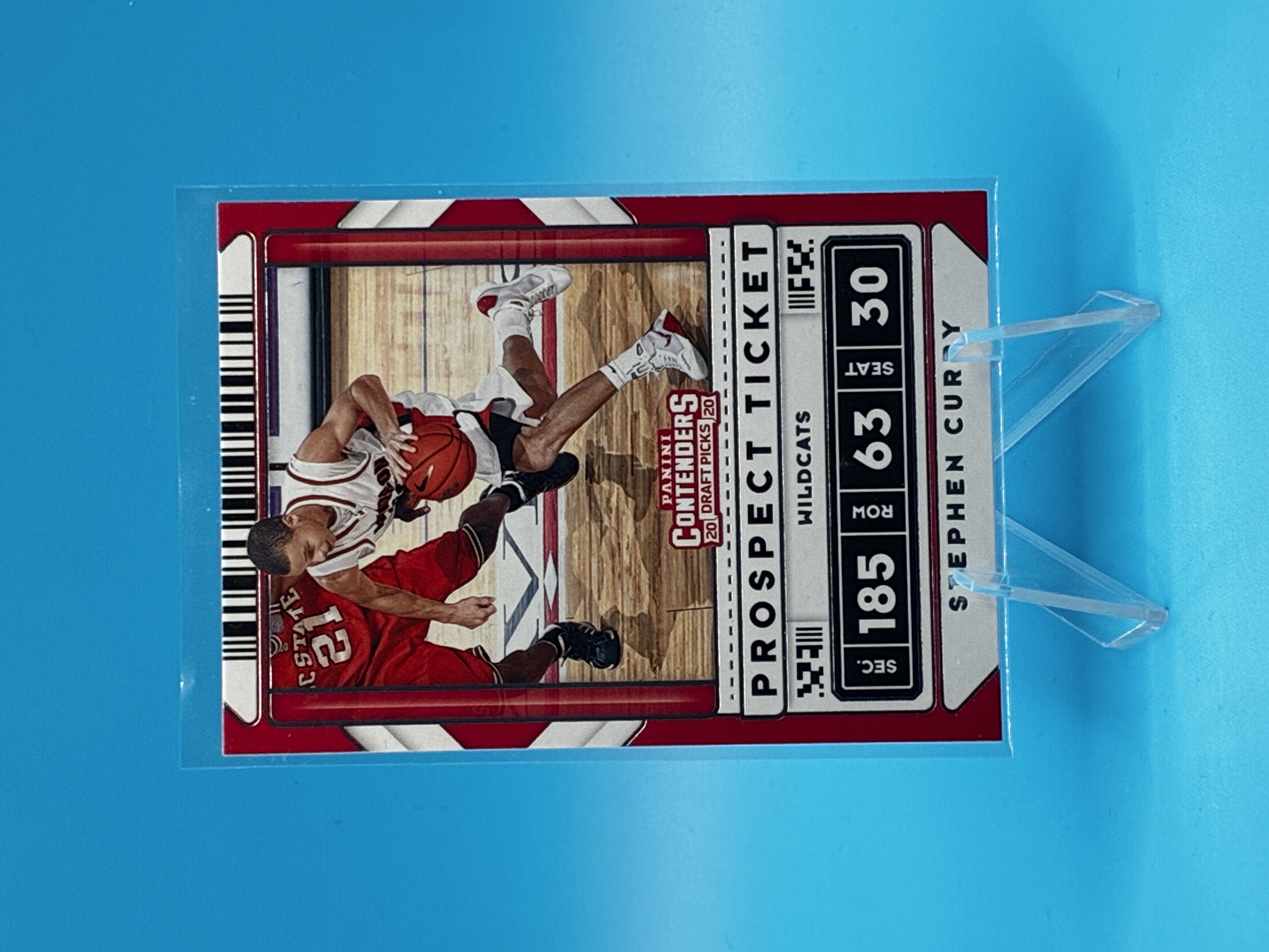 2020 Panini Contenders Draft Picks Stephen Curry Prospect Ticket #30 Davidson Wildcats – Vorderseite