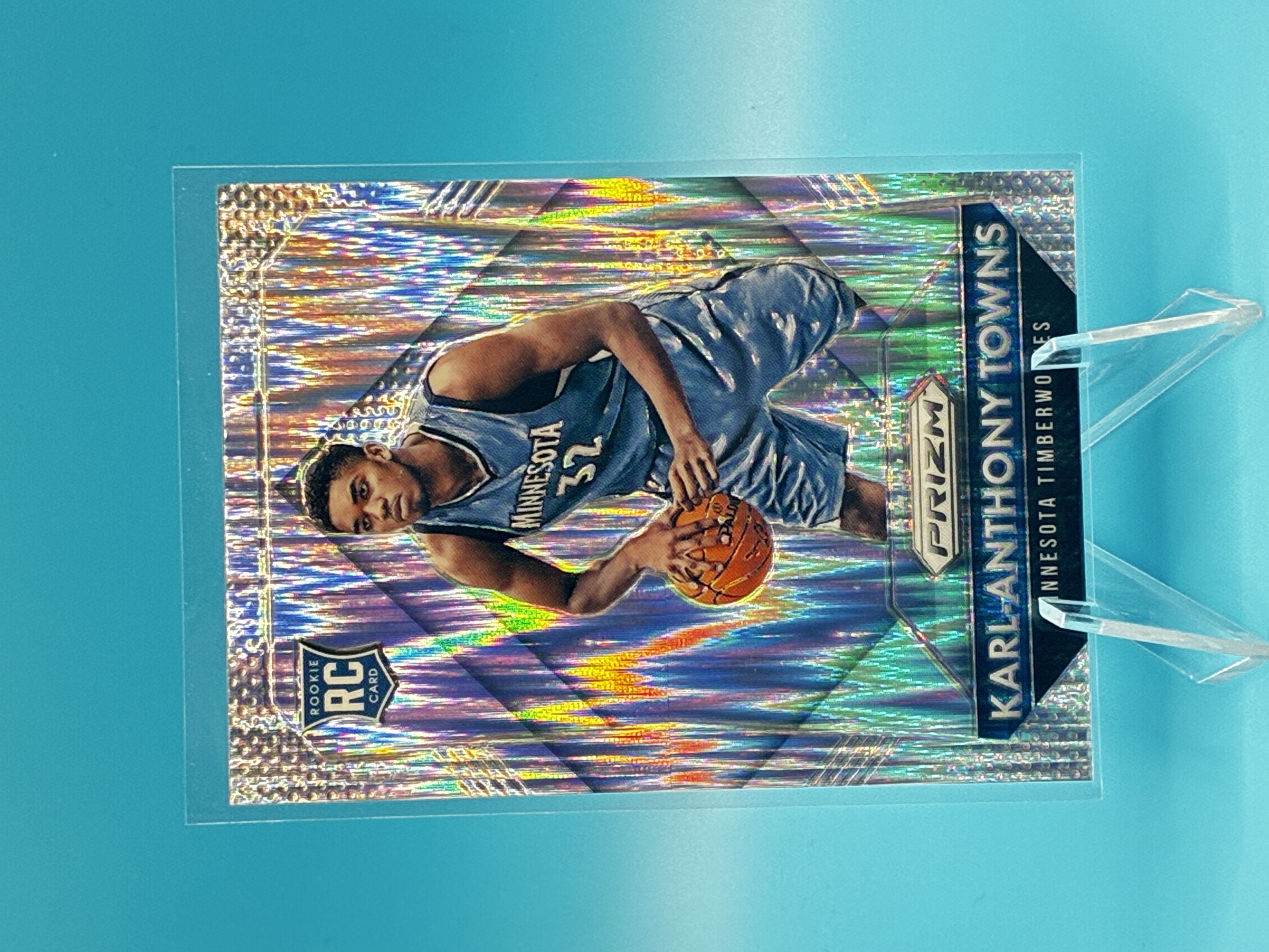 2015/2016 Panini Prizm Karl-Anthony Towns Flash #328 Minnesota Timberwolves – Vorderseite