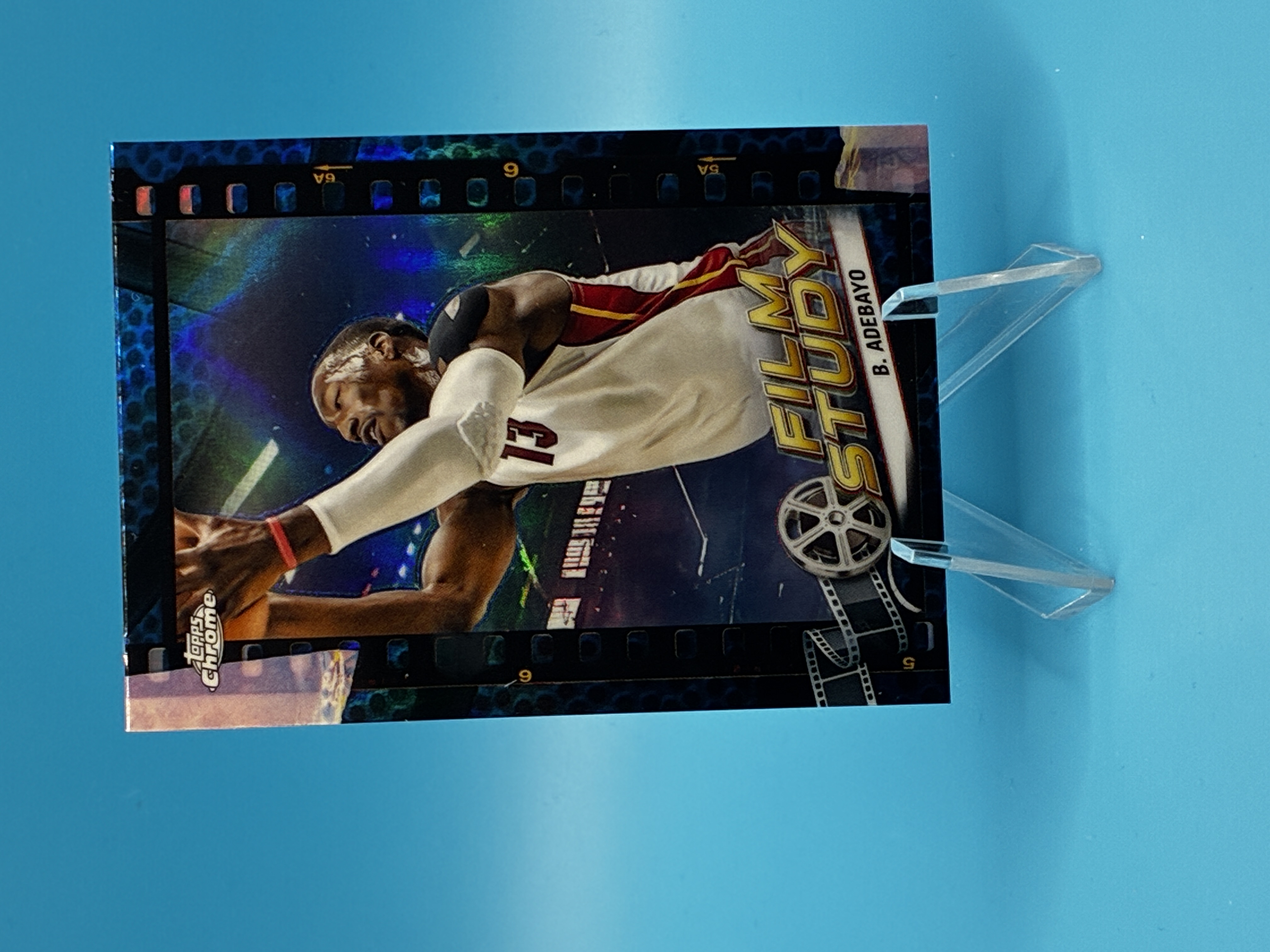 2023/2024 Topps Chrome Bam Adebayo Blue Refractor Film Study #FS-21 Miami Heat – Vorderseite