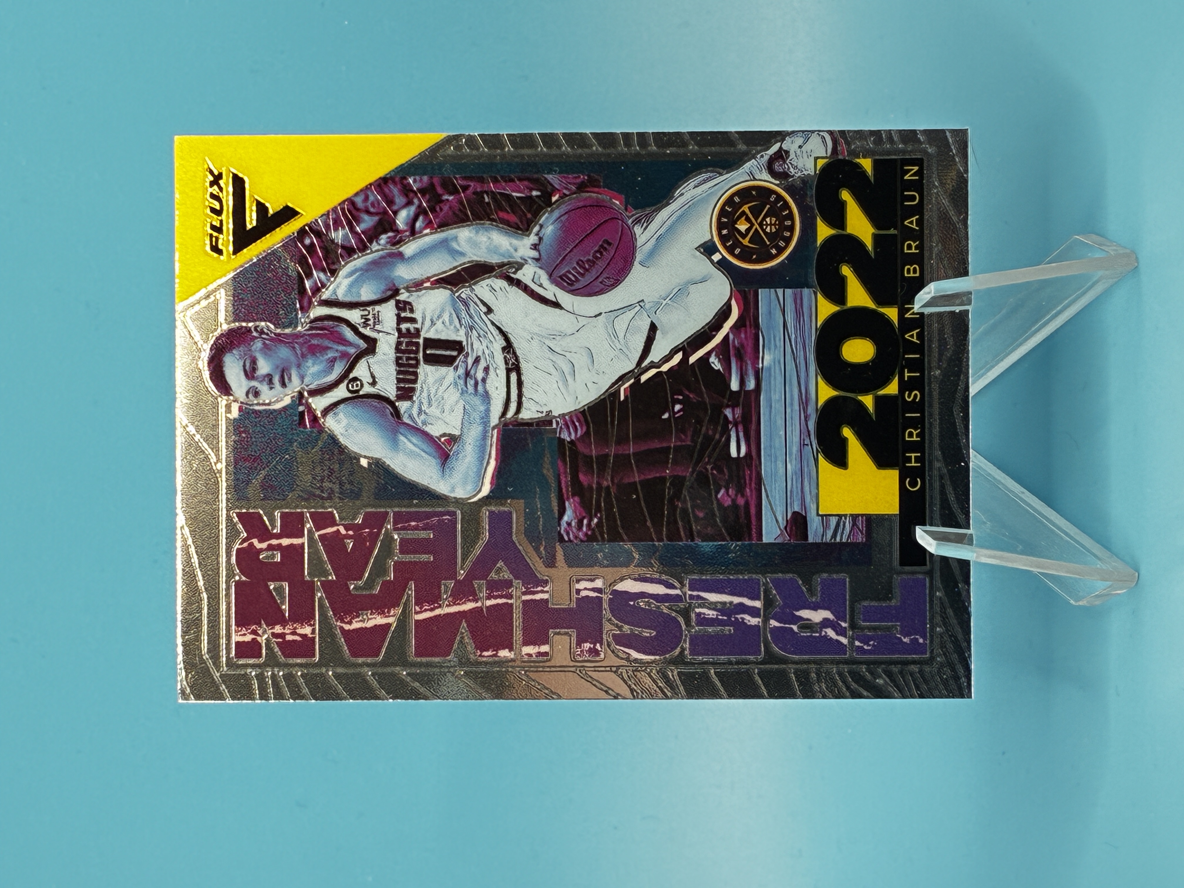 2022/2023 Panini Flux Christian Braun Freshman Year #15 Denver Nuggets – Vorderseite