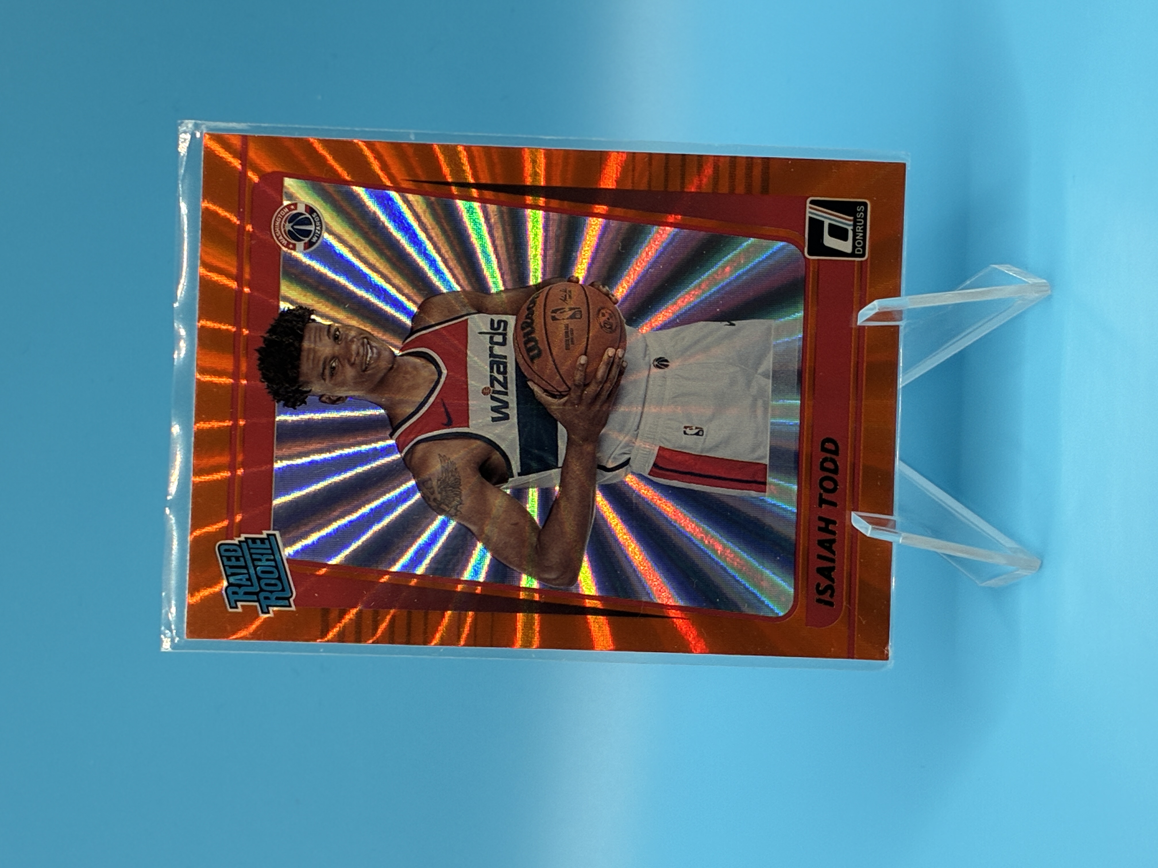 2021/2022 Panini Donruss Isaiah Todd Orange Laser #237 Washington Wizards – Vorderseite