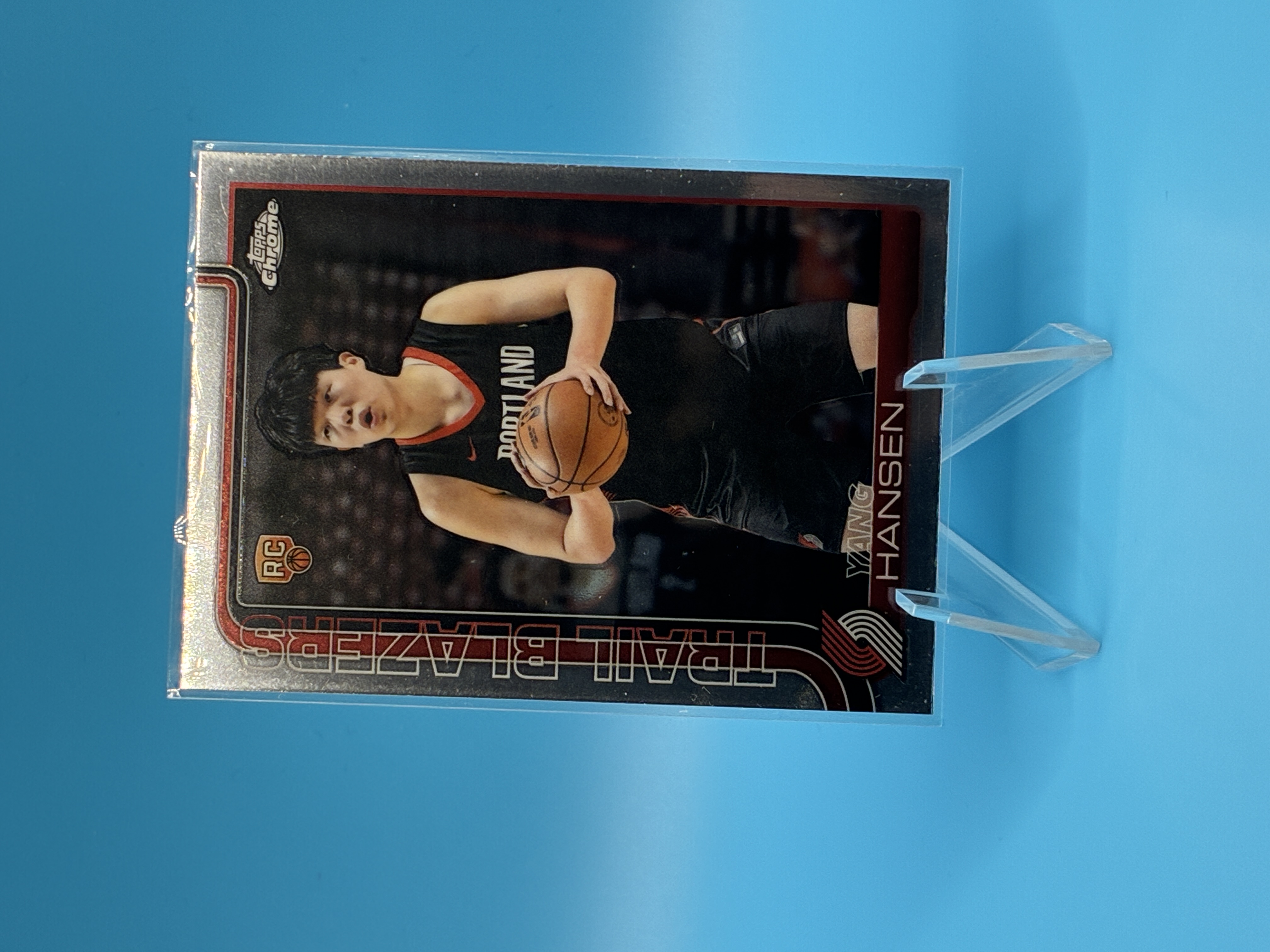 2025/2026 Topps Chrome Yang Hansen #266 Portland Trail Blazers – Vorderseite