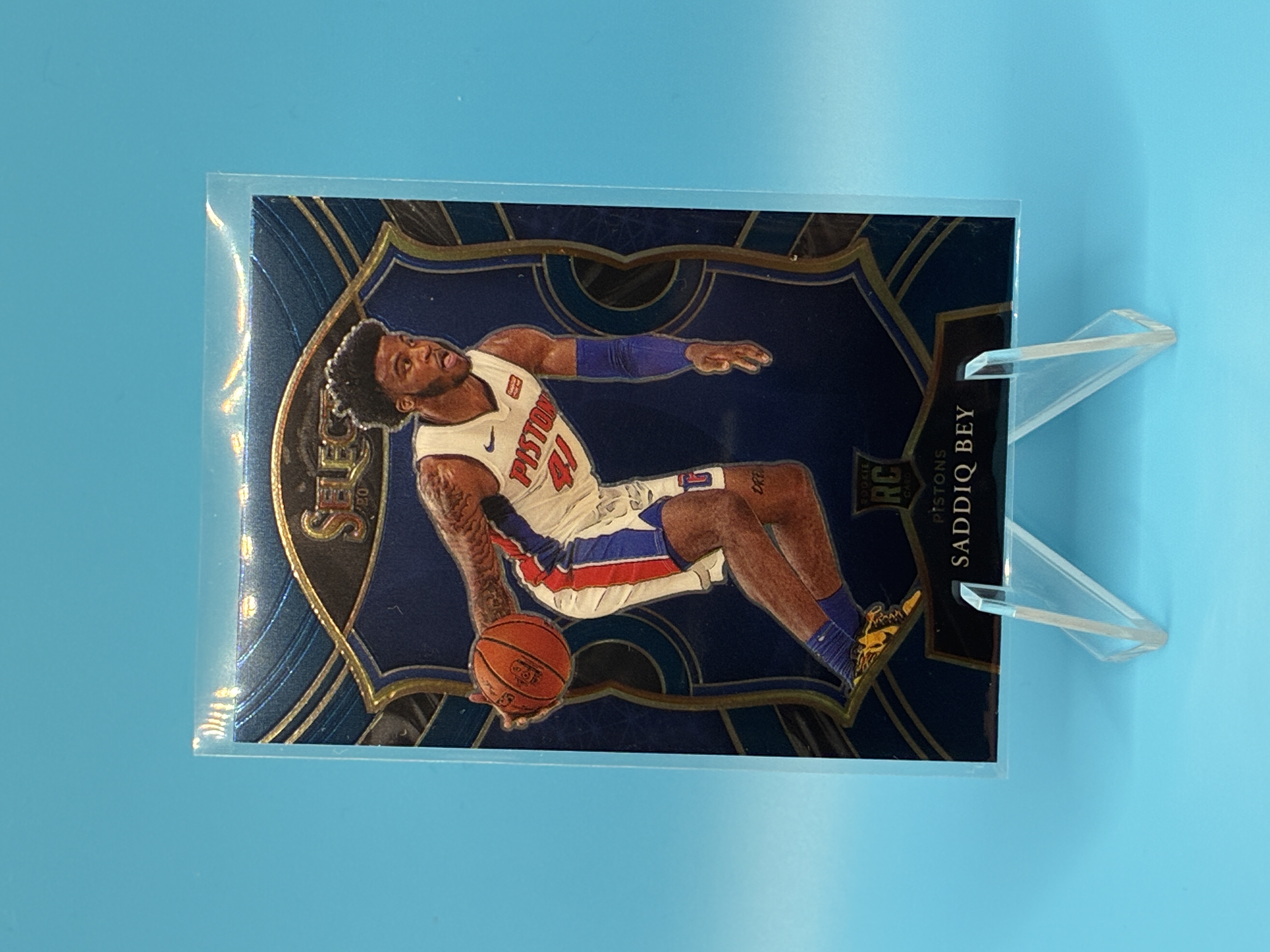 2020/2021 Panini Select Saddiq Bey Blue Concourse #79 Detroit Pistons – Vorderseite