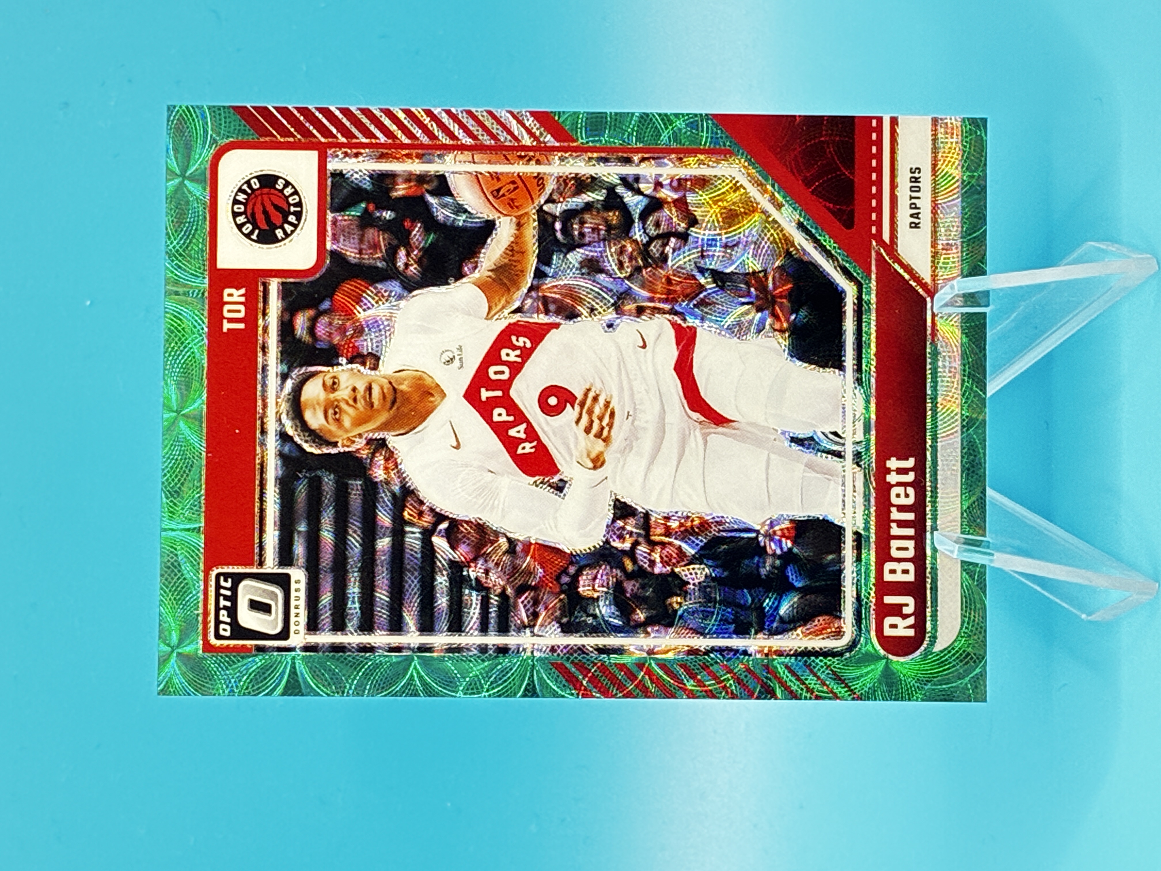 2024/2025 Panini Optic RJ Barrett Green Choice 23/25 #159 Toronto Raptors – Vorderseite
