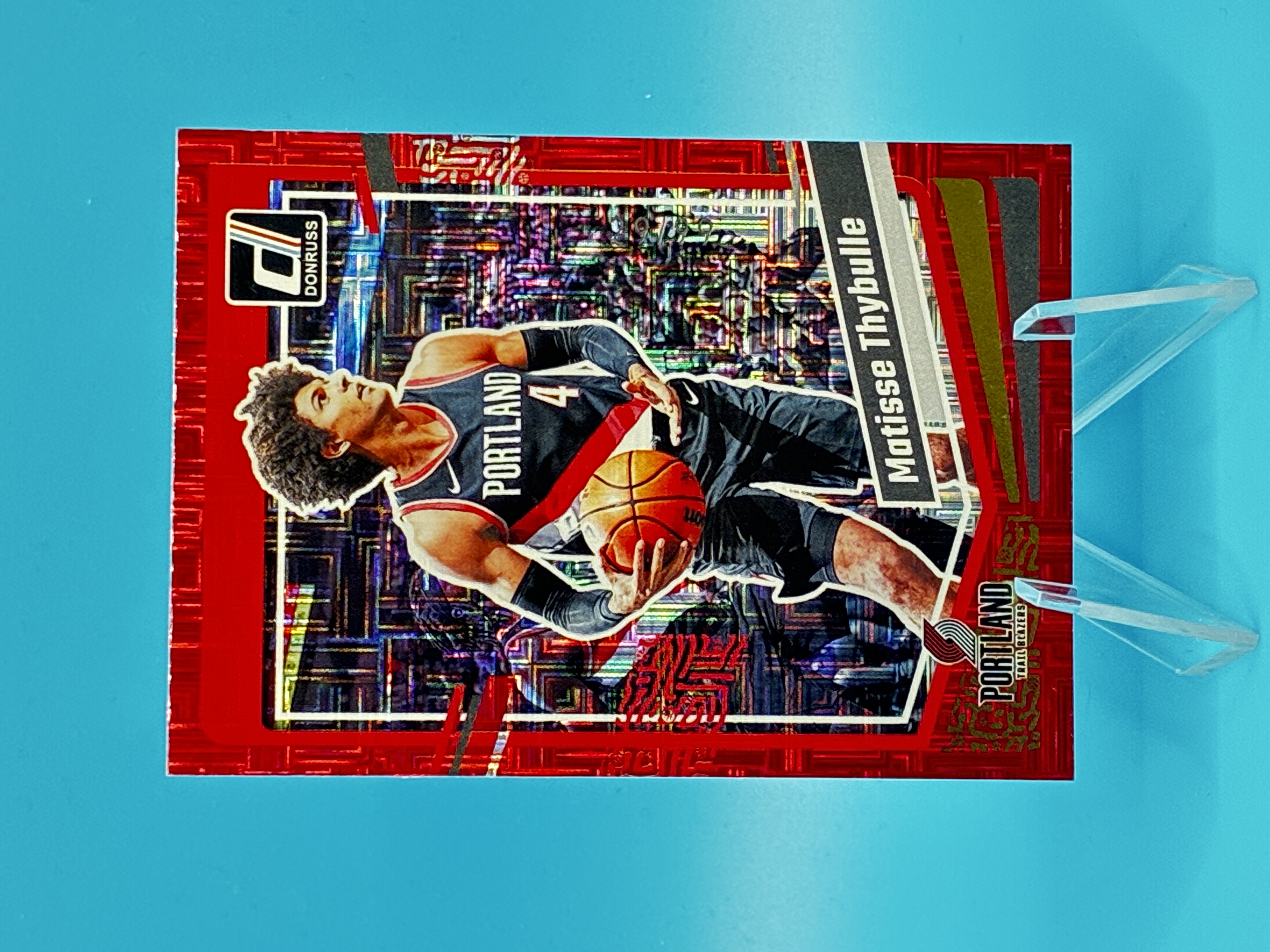 2023/2024 Panini Donruss Matisse Thybulle Red Mojo 29/99 #52 Portland Trail Blazers – Vorderseite