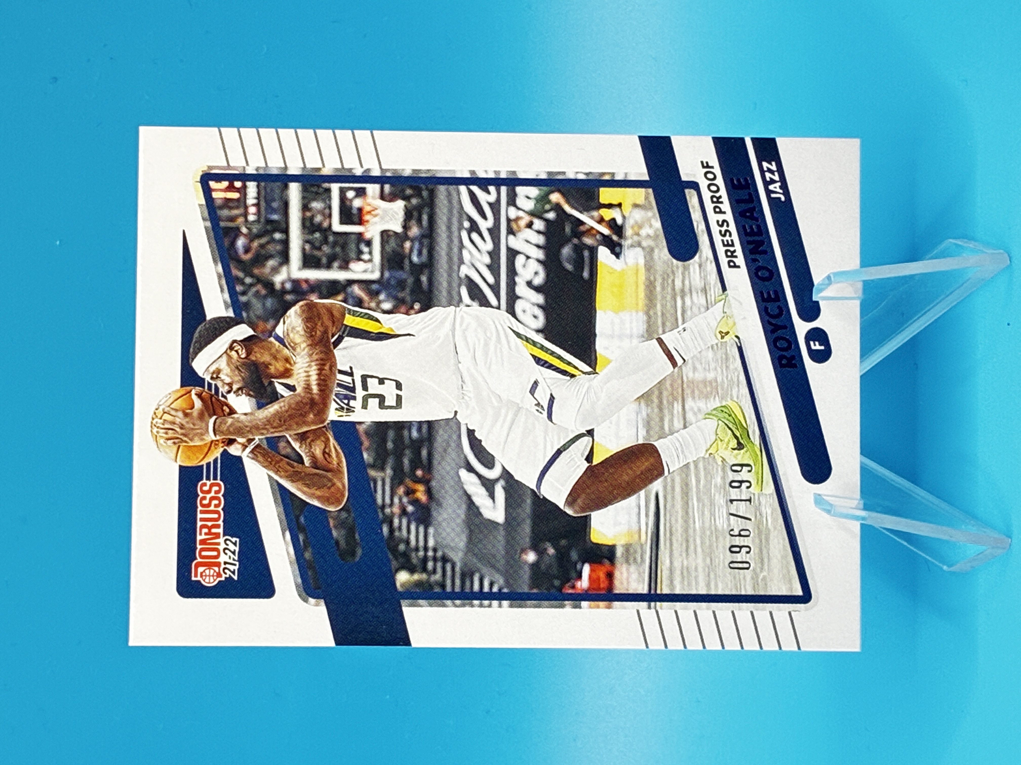 2021/2022 Panini Donruss Royce O'Neale Press Proof 096/199 #65 Utah Jazz – Vorderseite