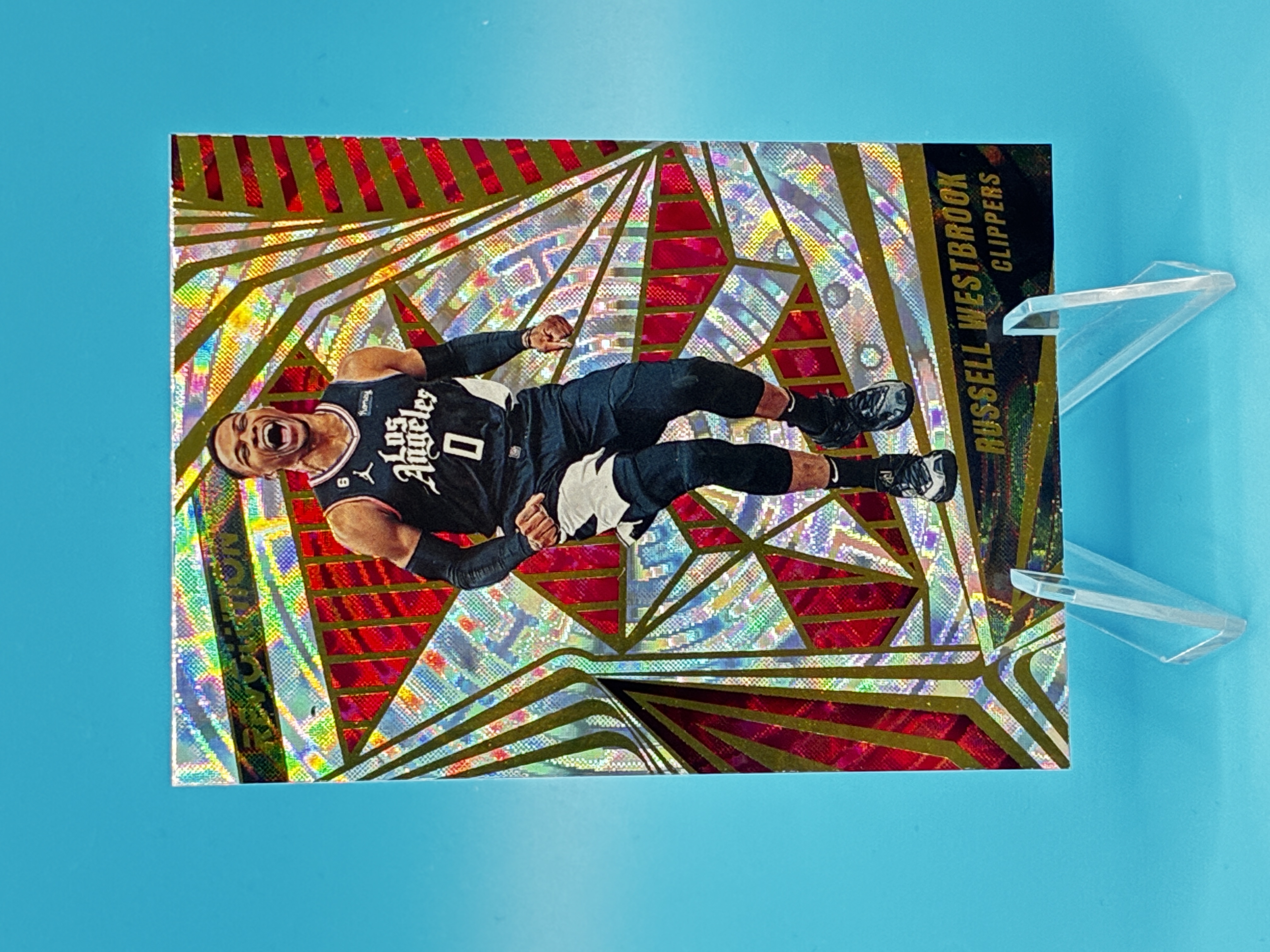 2023/2024 Panini Revolution Russell Westbrook Fractal #8 Los Angeles Clippers – Vorderseite
