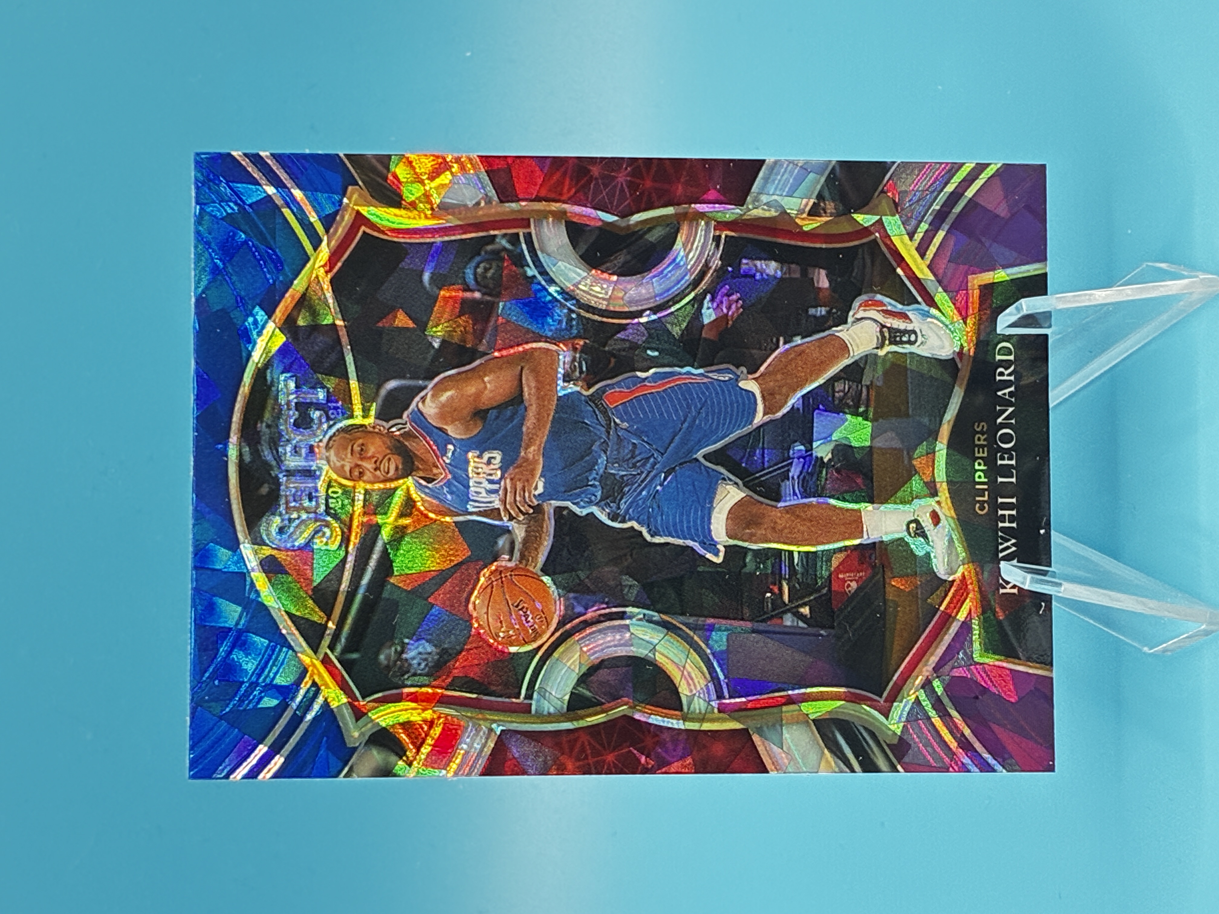 2020/2021 Panini Select Kawhi Leonard Blue Red Purple Ice #37 Los Angeles Clippers – Vorderseite