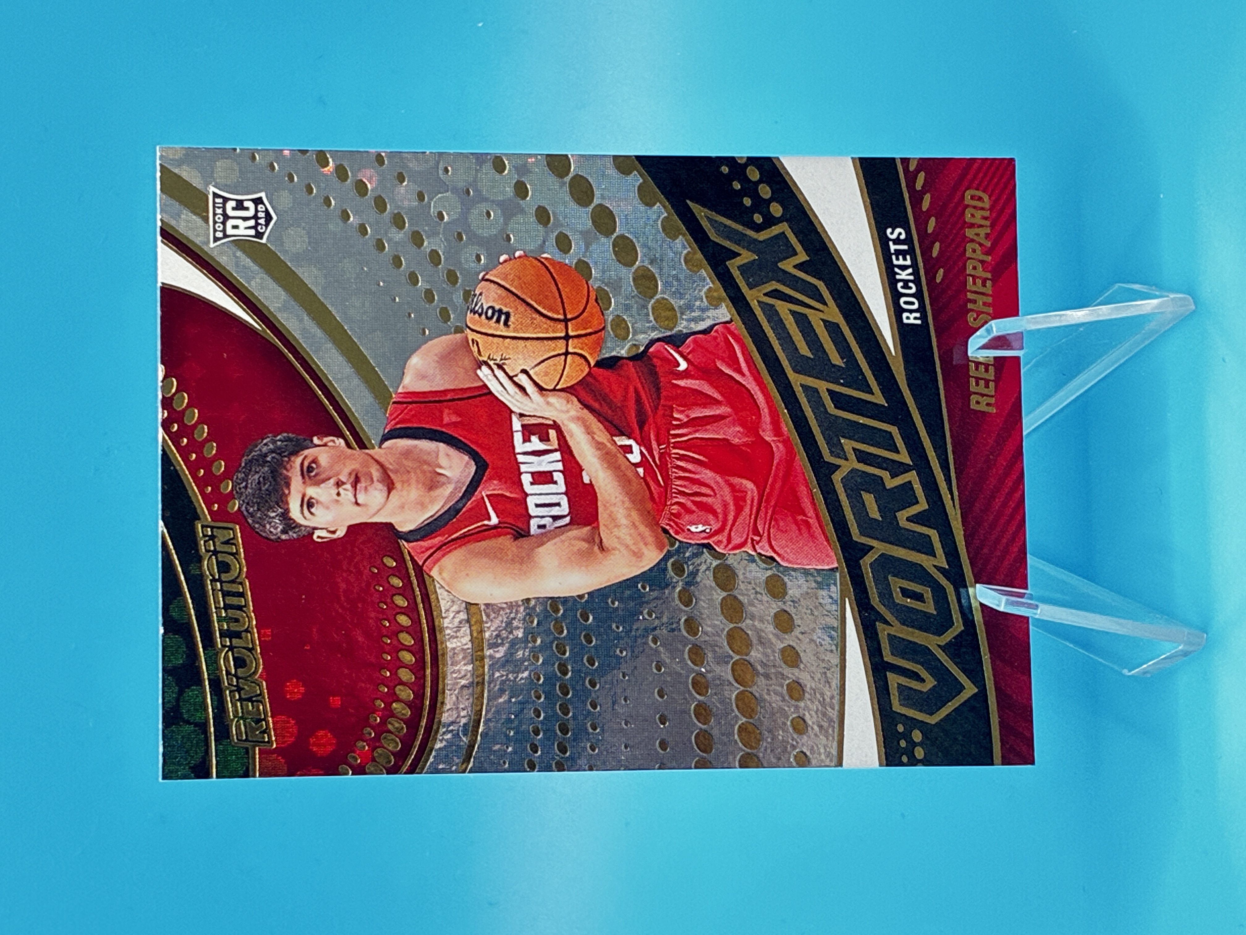 2024/2025 Panini Revolution Reed Sheppard Vortex #3 Houston Rockets – Vorderseite