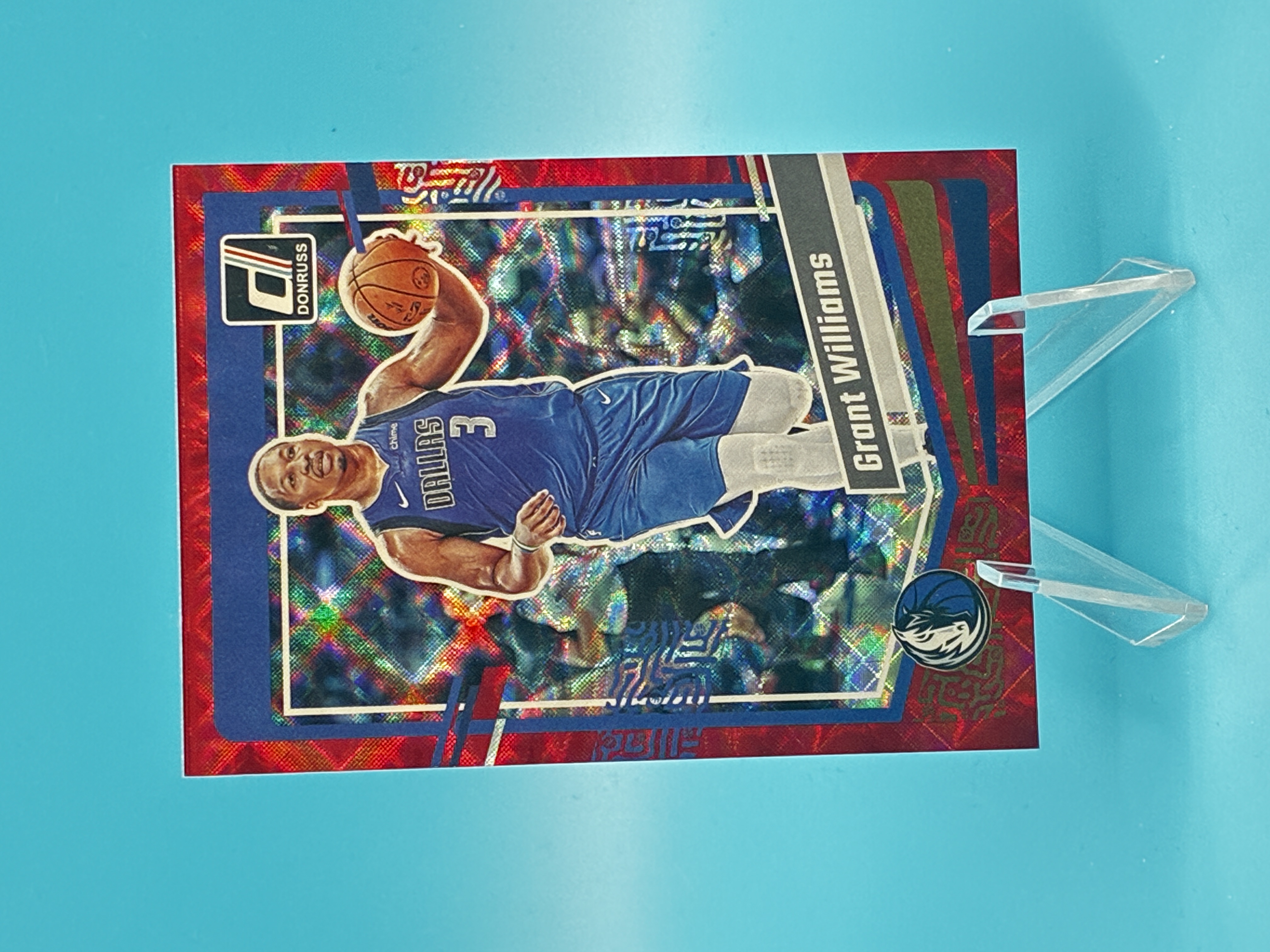 2023/2024 Panini Donruss Grant Williams Red Laser #114 Dallas Mavericks – Vorderseite