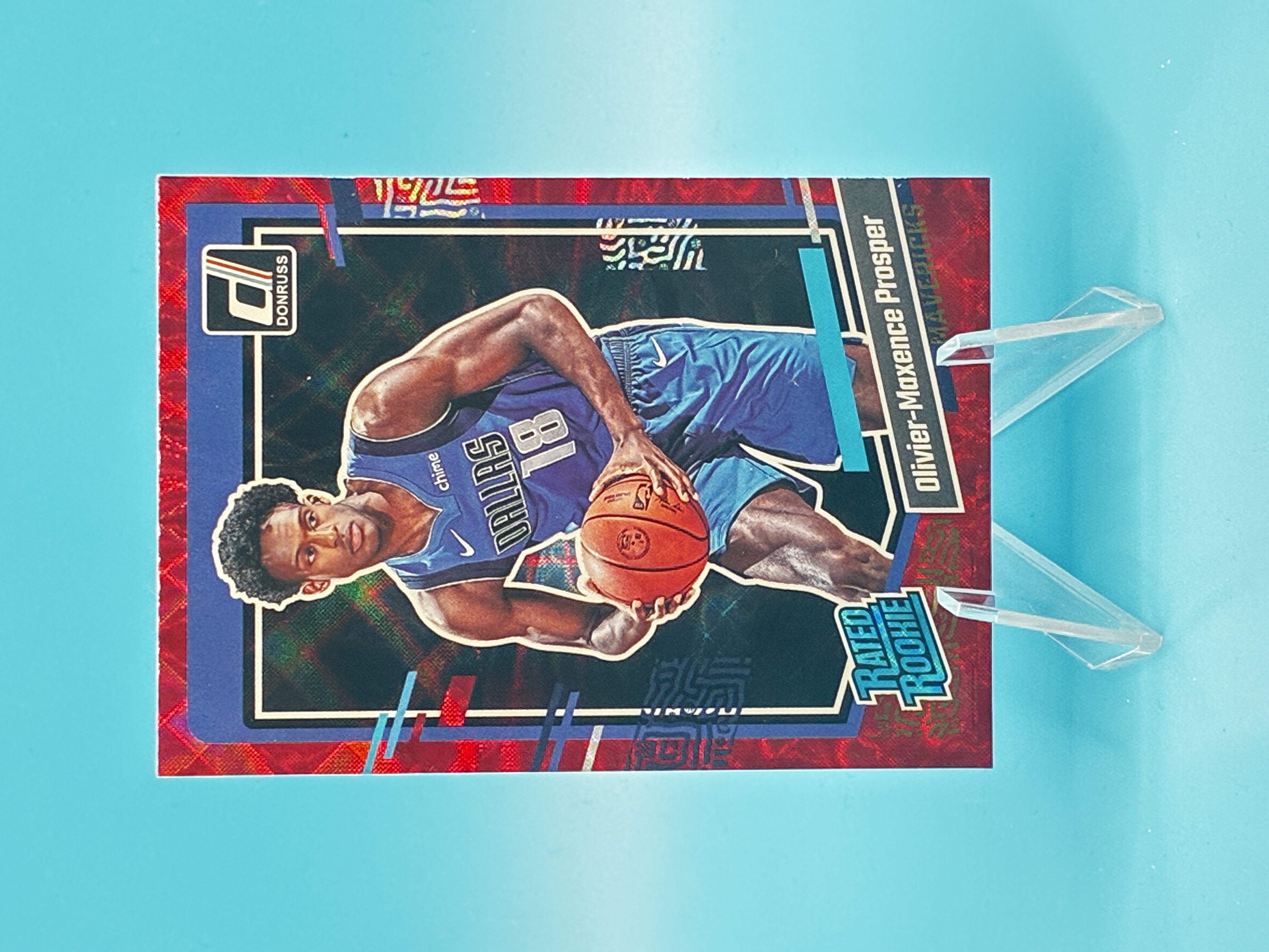 2023/2024 Panini Donruss Olivier-Maxence Prosper Red Laser #241 Dallas Mavericks – Vorderseite