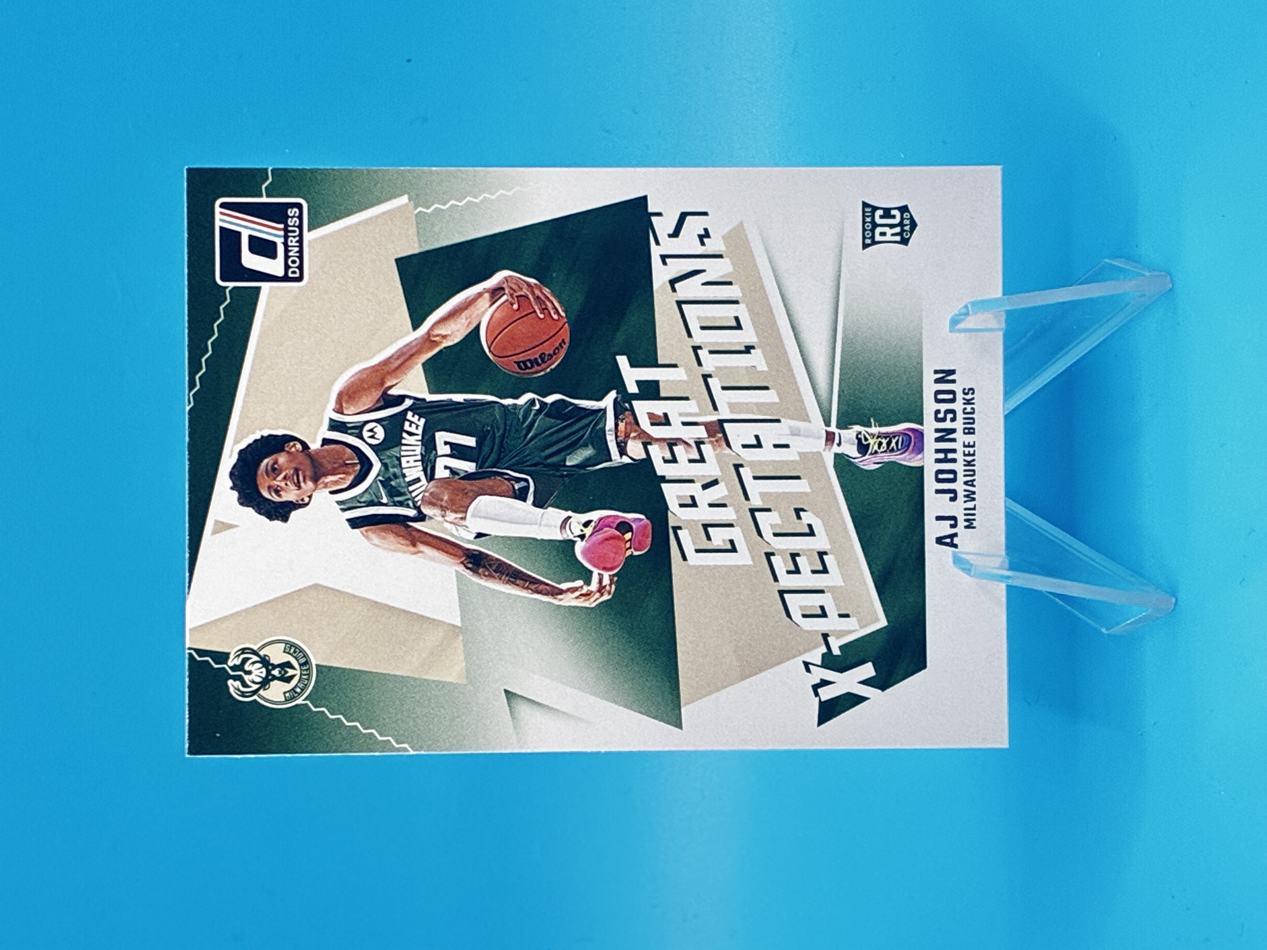 2024/2025 Panini Donruss AJ Johnson Great X-Pectations #6 Milwaukee Bucks – Vorderseite
