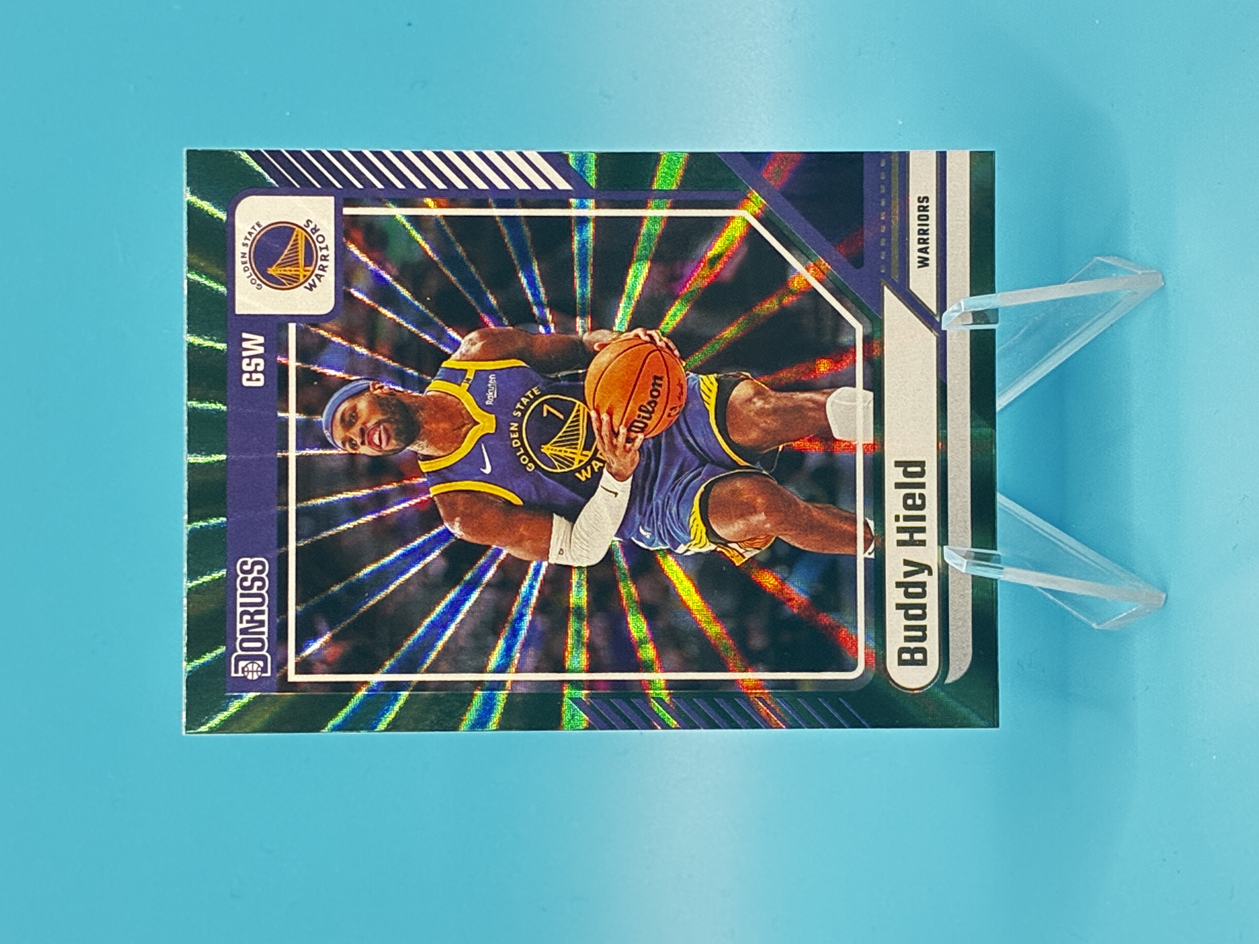 2024/2025 Panini Donruss Buddy Hield Green Laser #78 Golden State Warriors – Vorderseite