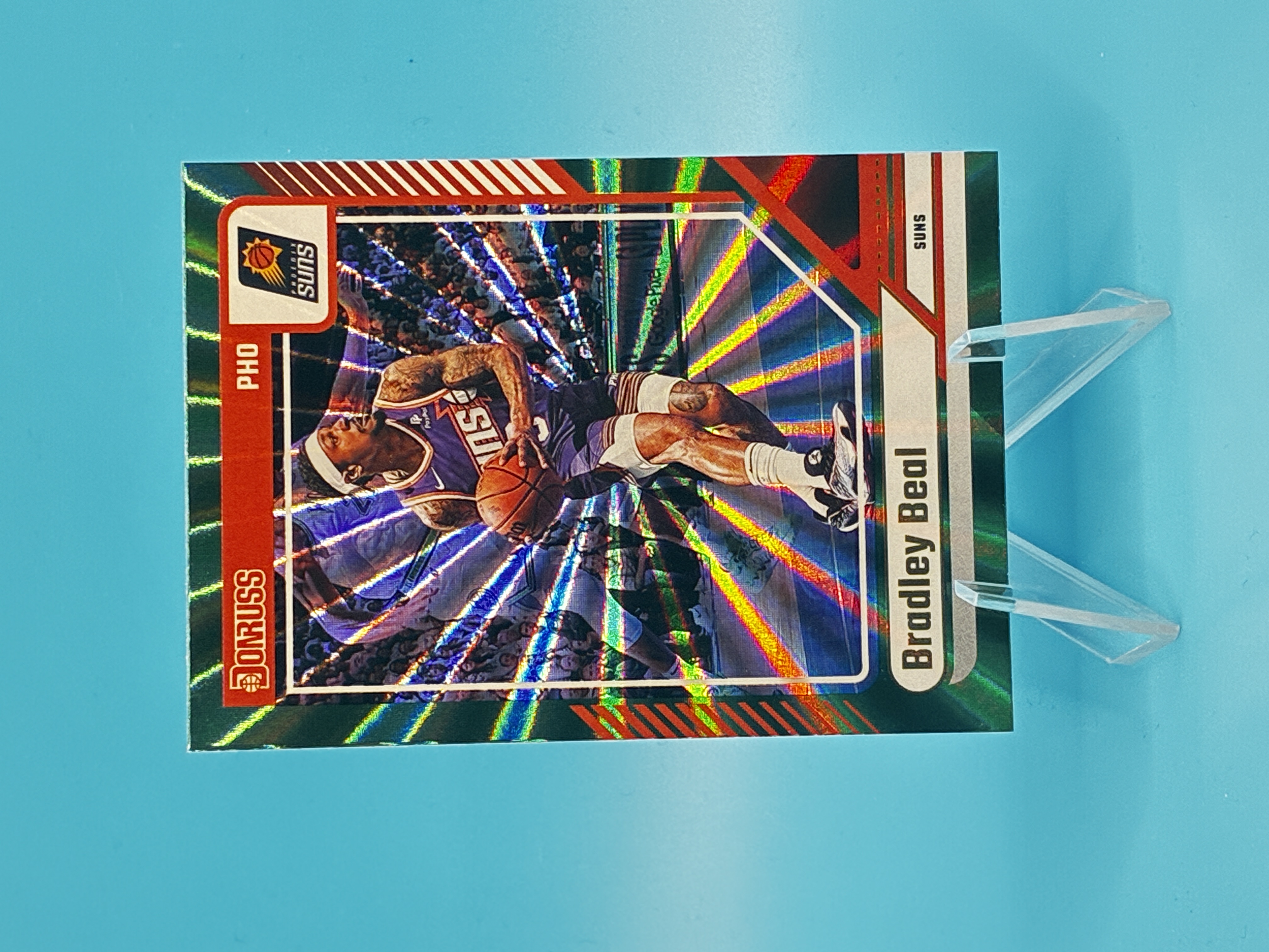 2024/2025 Panini Donruss Bradley Beal Green Laser #97 Phoenix Suns – Vorderseite