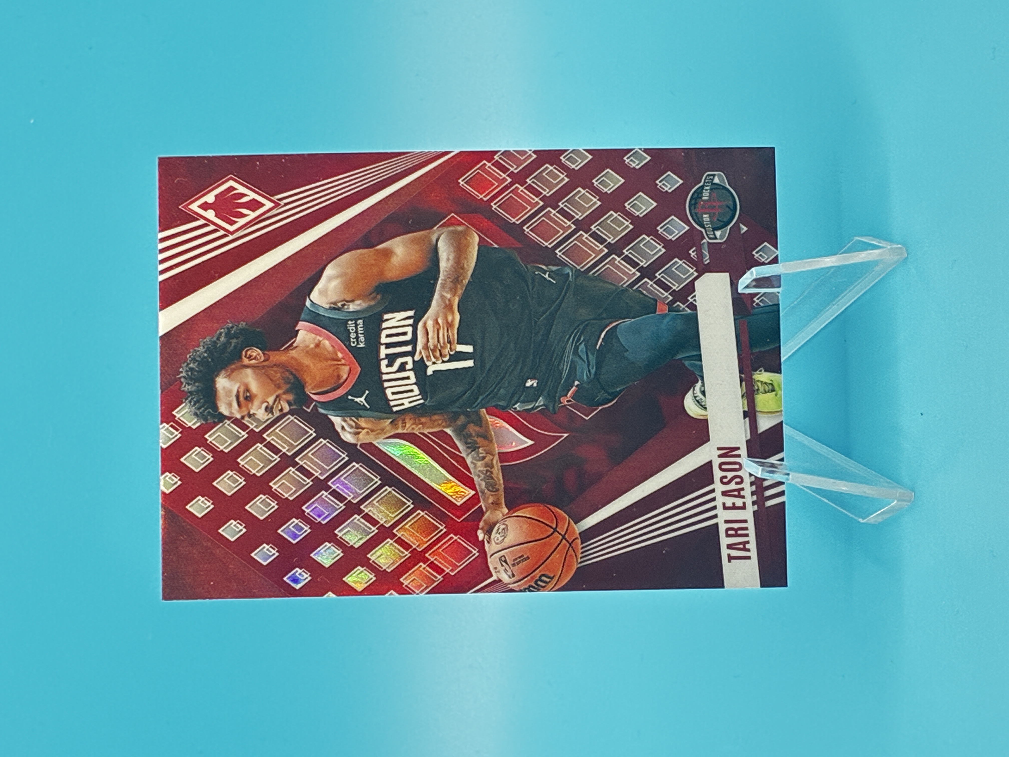 2023/2024 Panini Phoenix Tari Eason Red 190/199 #143 Houston Rockets – Vorderseite