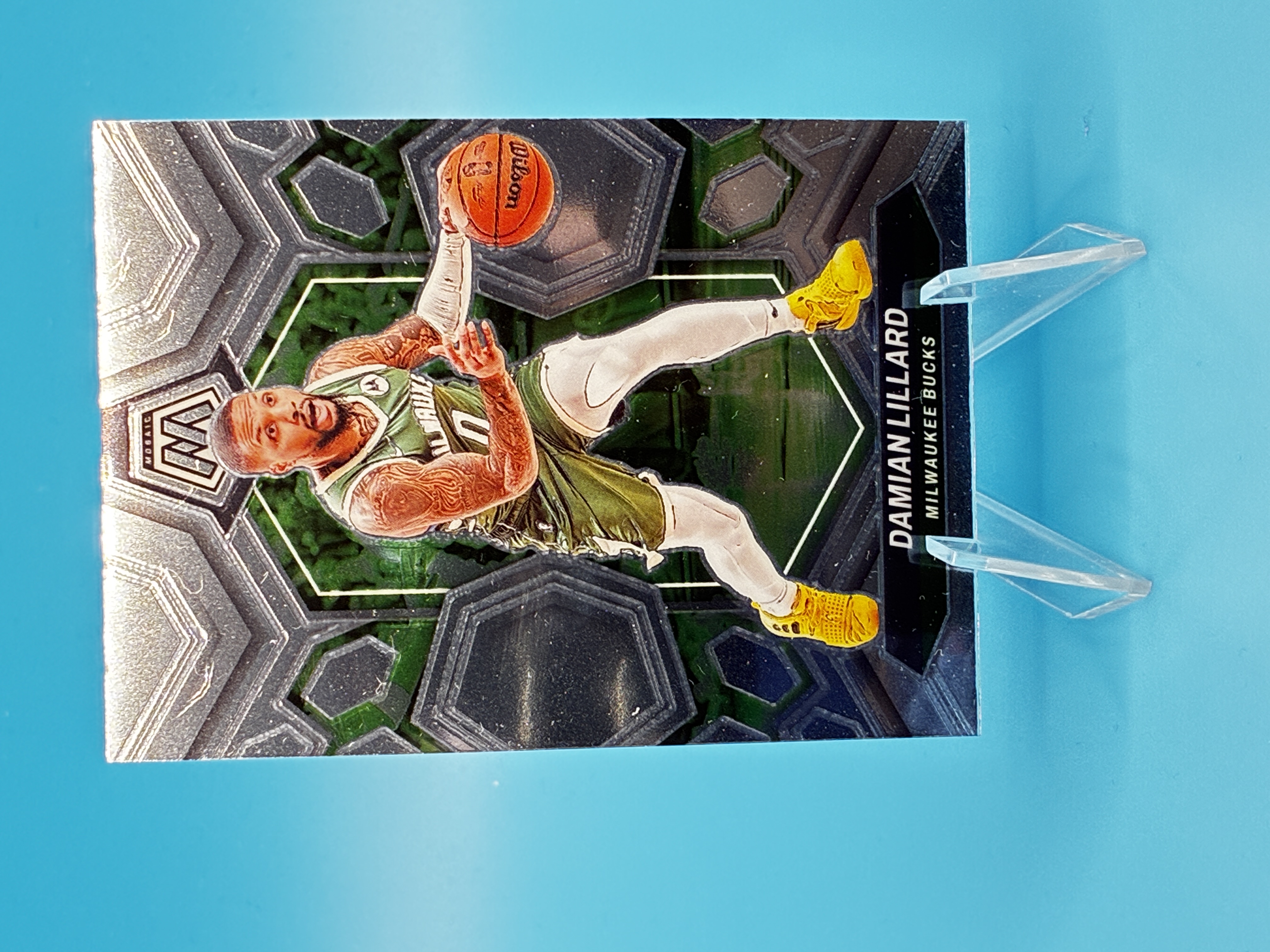 2023/2024 Panini Mosaic Damian Lillard #109 Milwaukee Bucks – Vorderseite