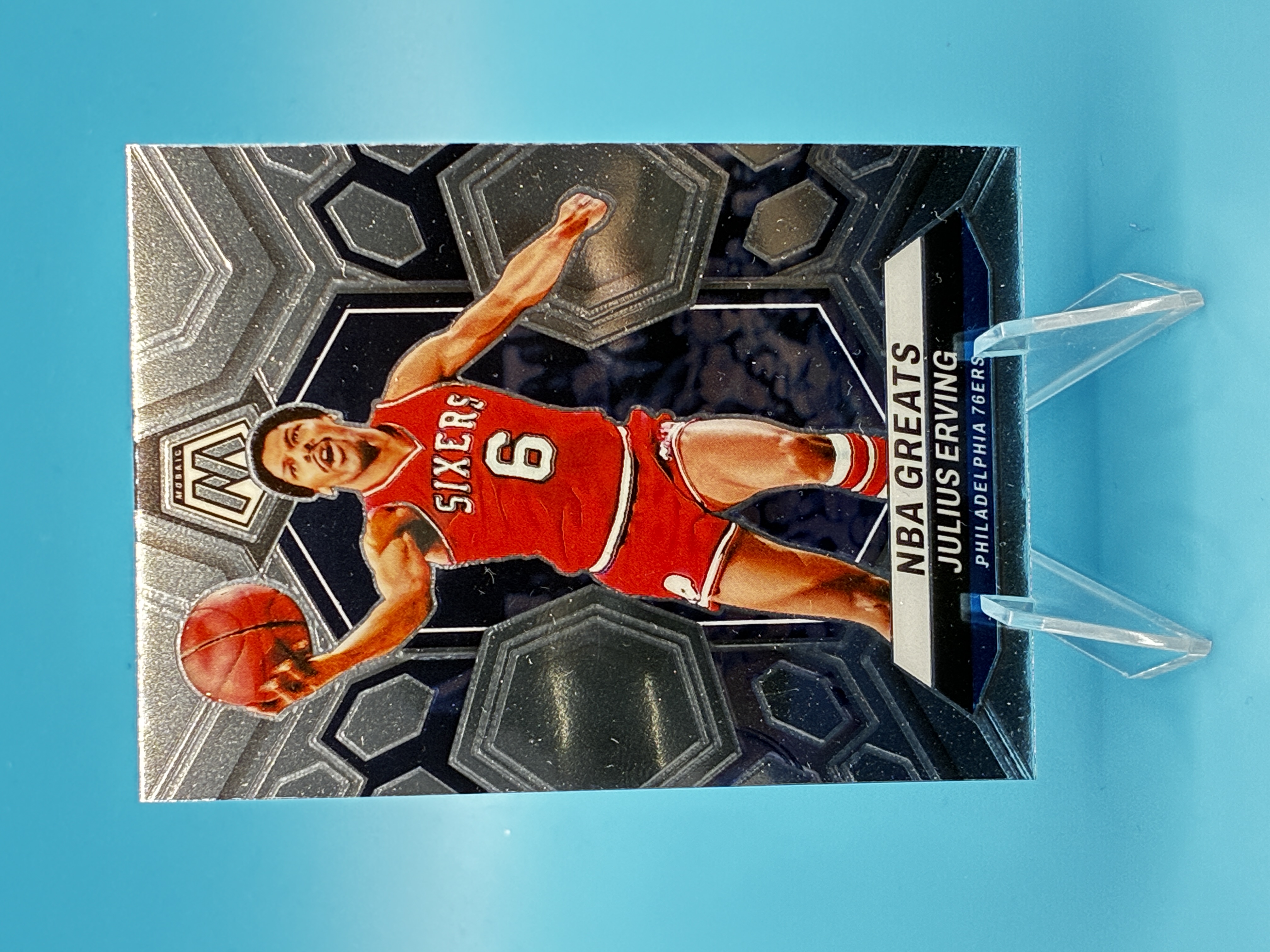 2023/2024 Panini Mosaic Julius Erving NBA Greats #292 Philadelphia 76ers – Vorderseite
