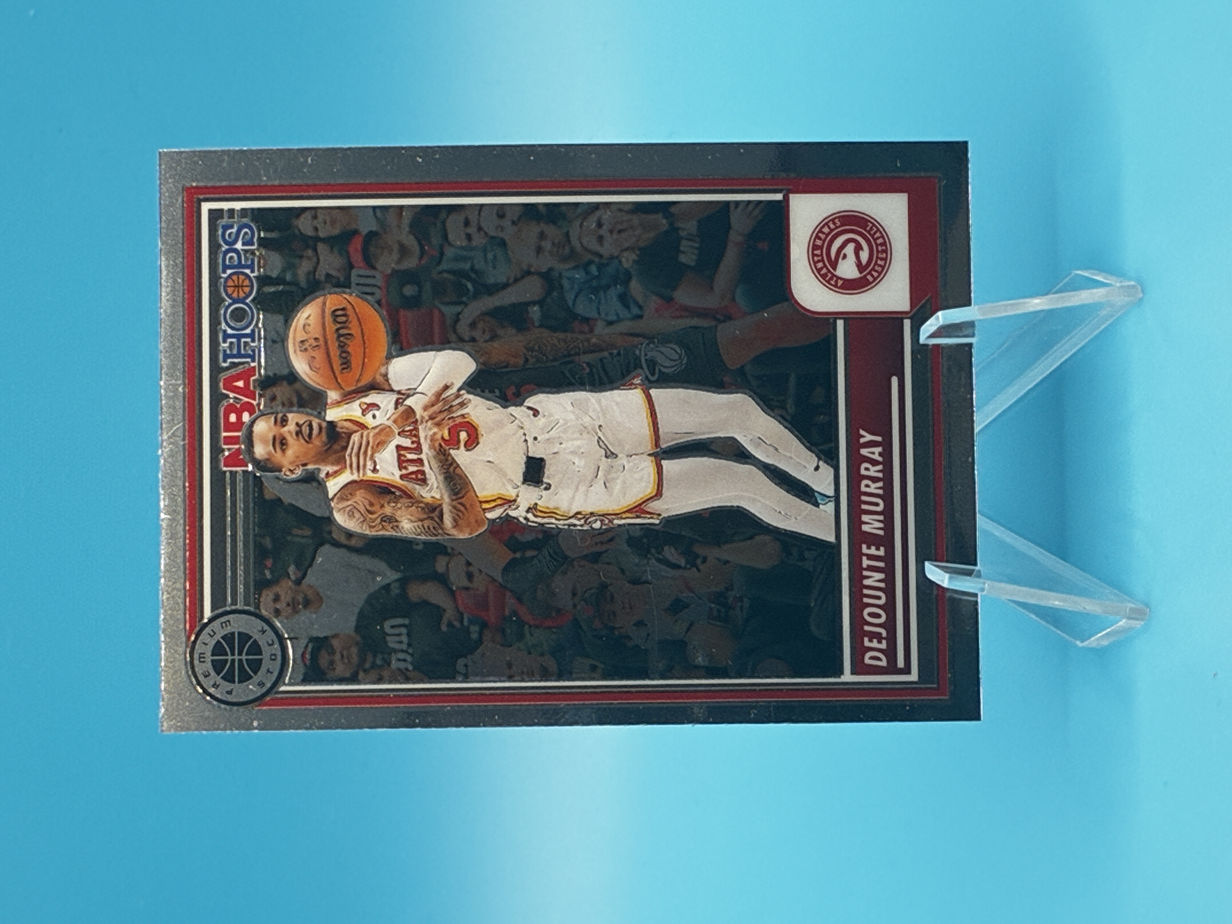 2023/2024 Panini Hoops Premium Stock DeJounte Murray #163 Atlanta Hawks – Vorderseite