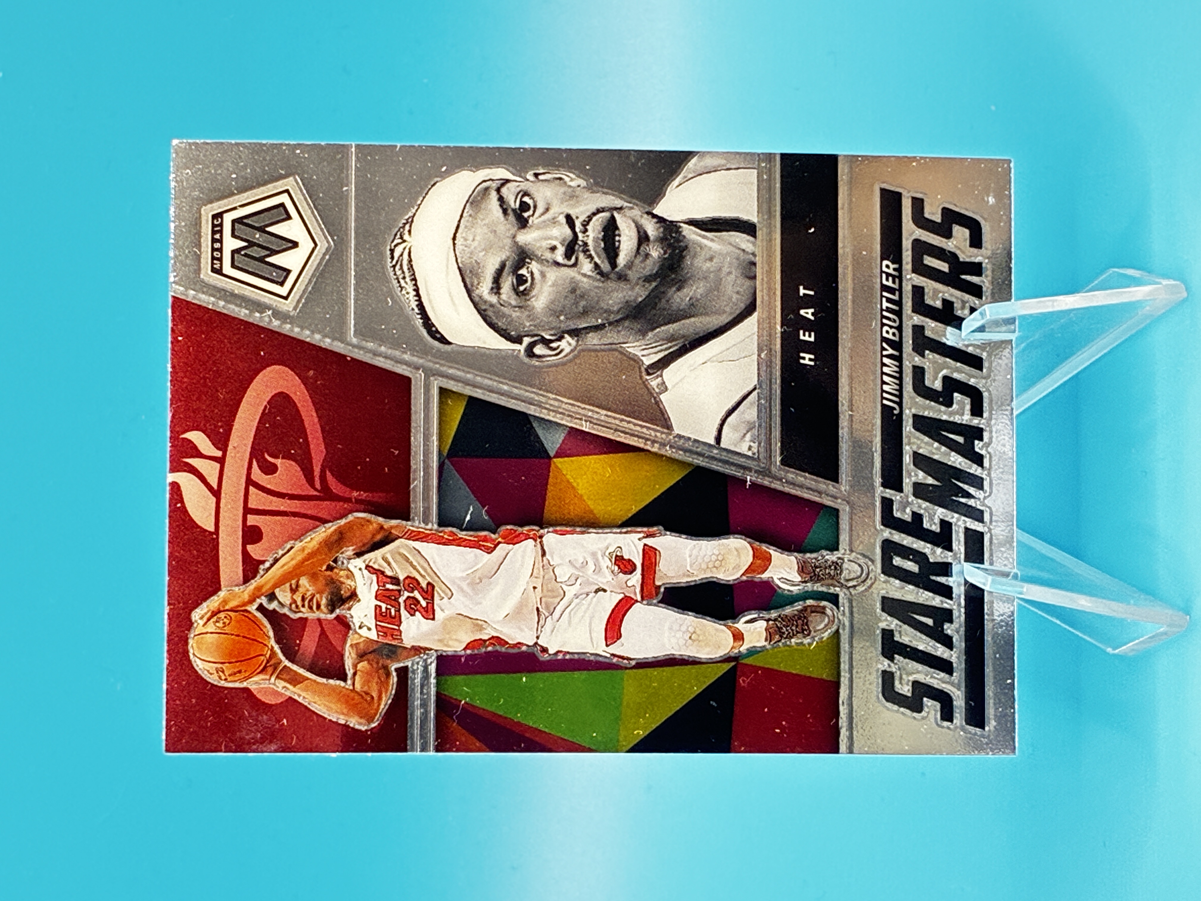 2022/2023 Panini Mosaic Jimmy Butler Stare Masters #19 Miami Heat – Vorderseite
