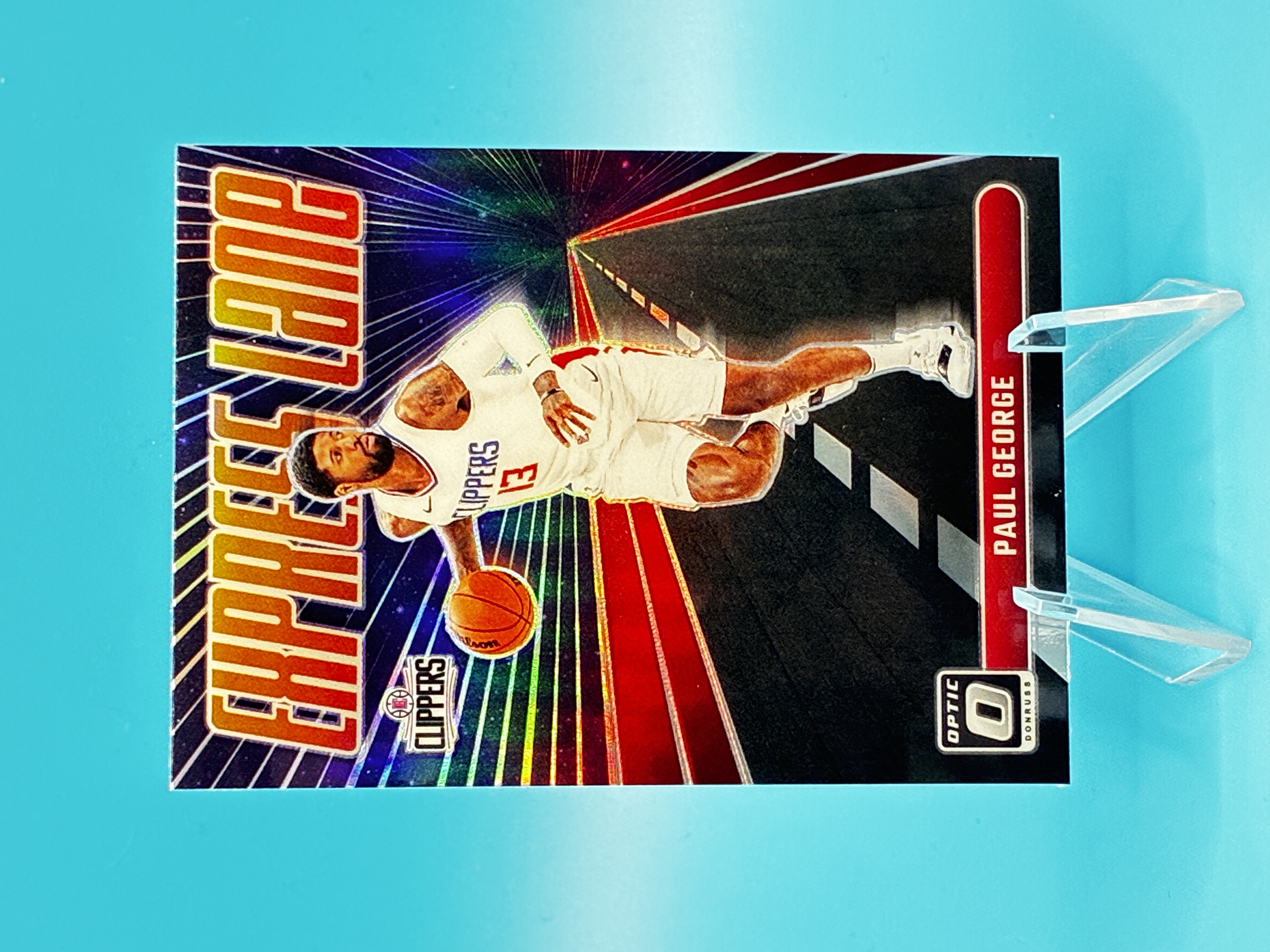 2023/2024 Panini Optic Paul George Express Lane #15 Los Angeles Clippers – Vorderseite