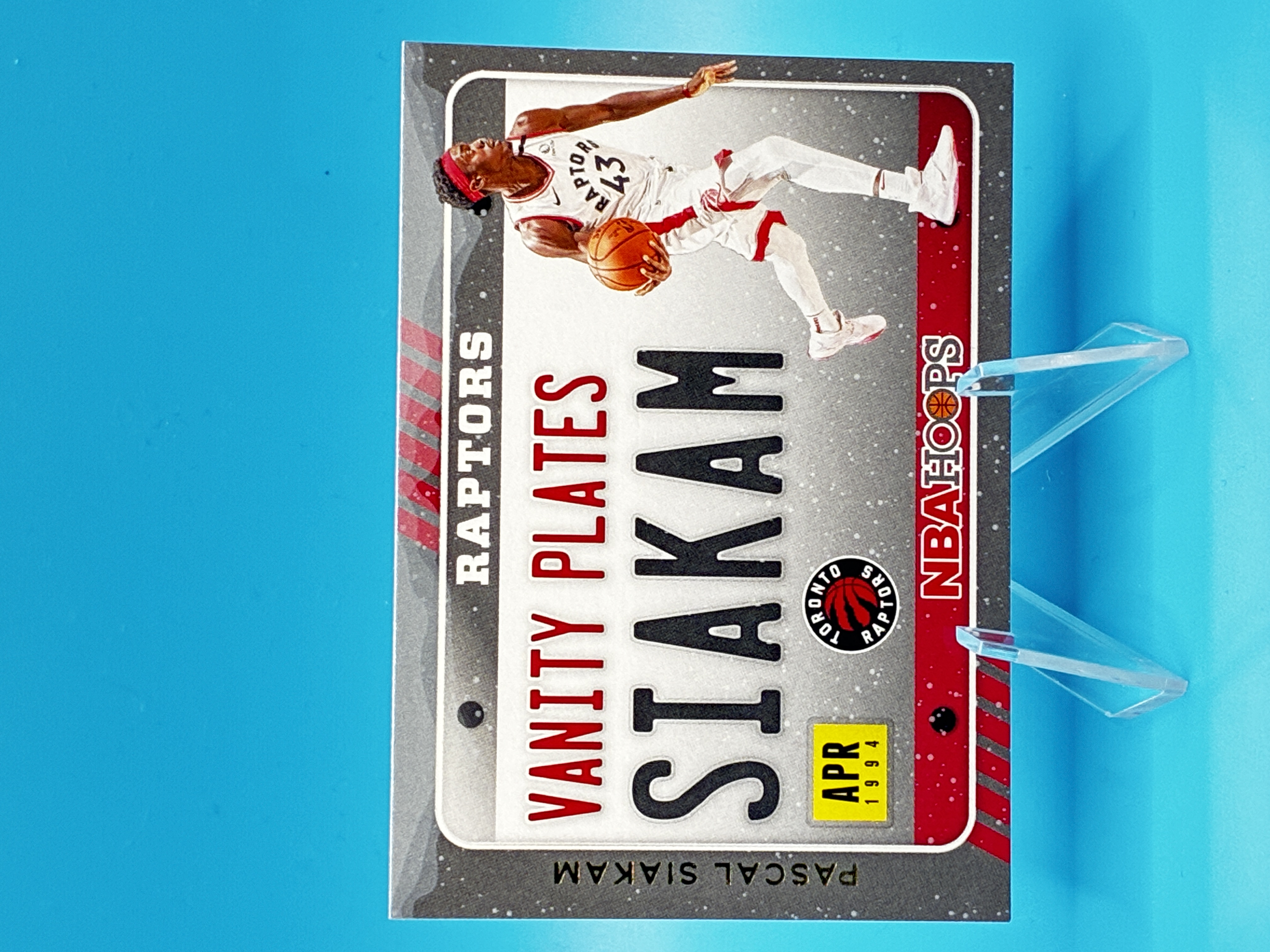 2020/2021 Panini Hoops Pascal Siakam Vanity Plates #21 Toronto Raptors – Vorderseite