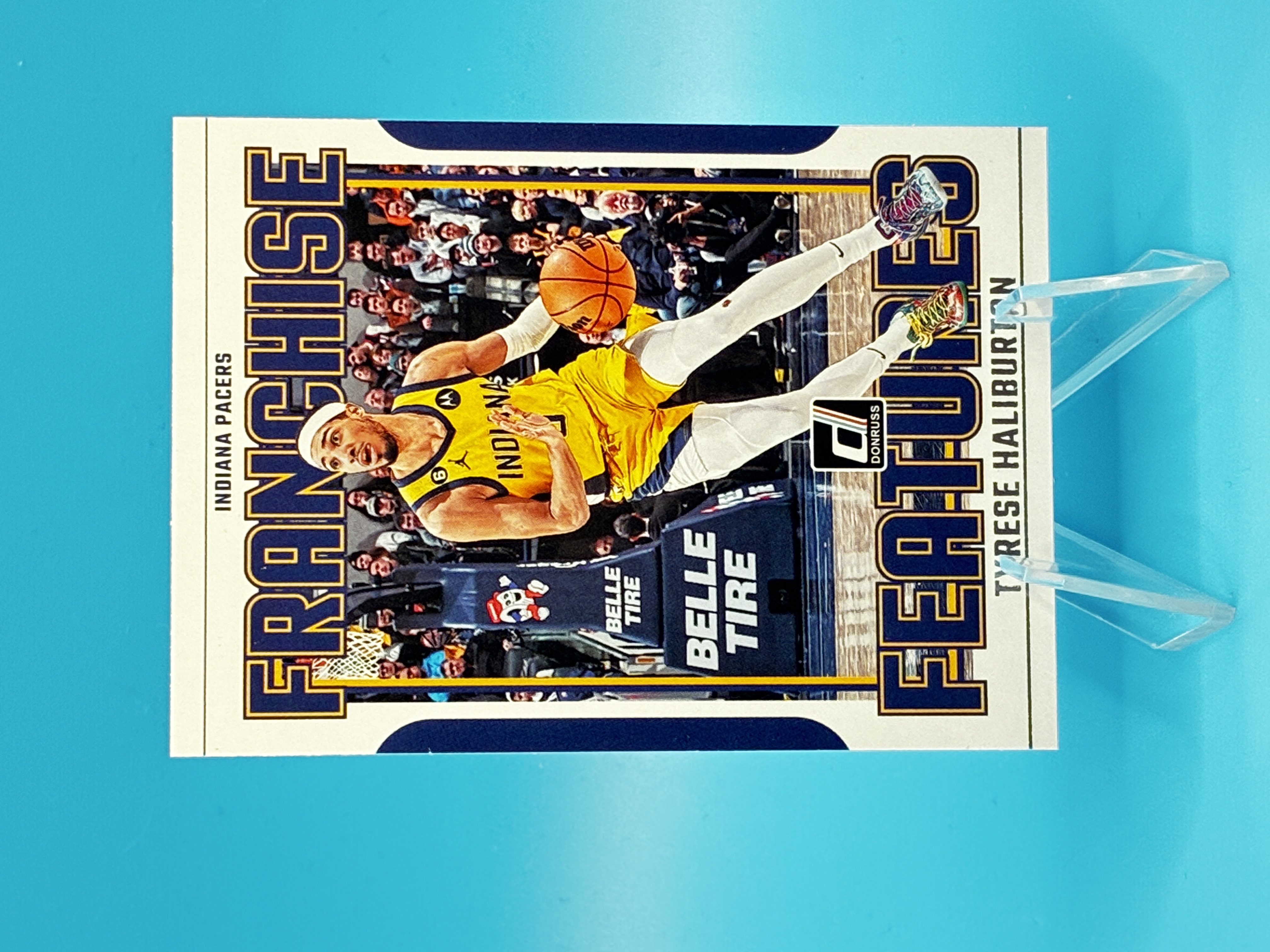 2023/2024 Panini Donruss Tyrese Haliburton Franchise Features #9 Indiana Pacers – Vorderseite