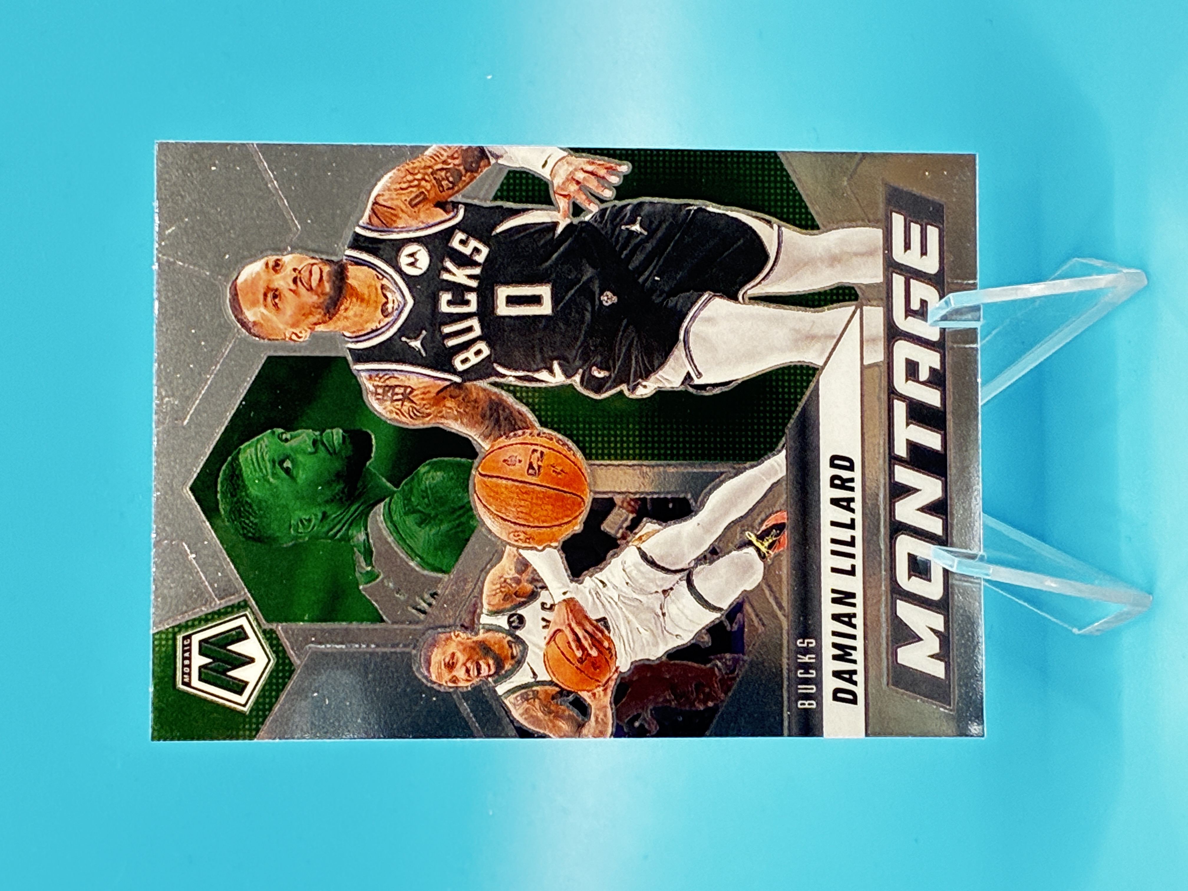 2024/2025 Panini Mosaic Damian Lillard Montage #14 Milwaukee Bucks – Vorderseite