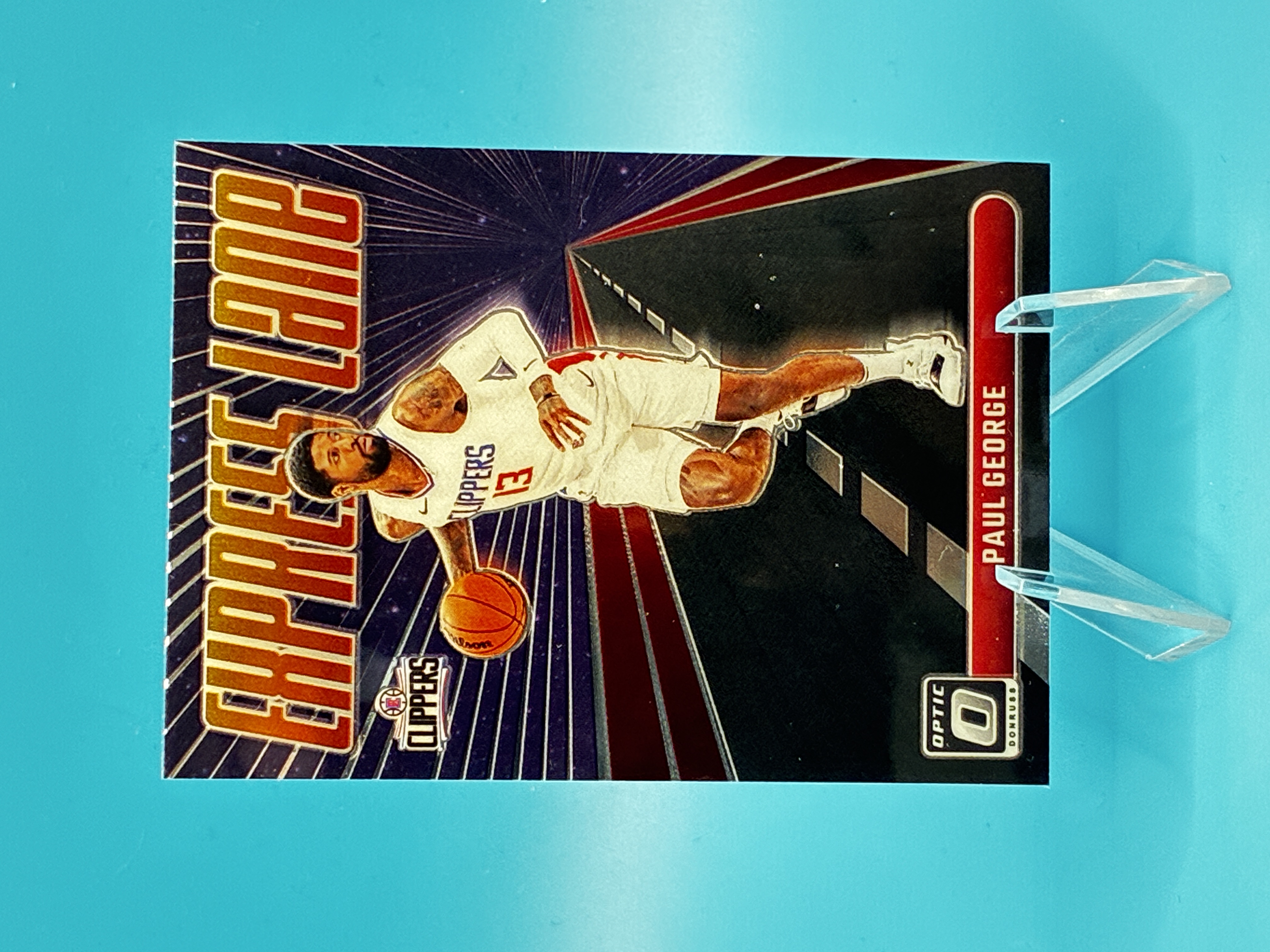 2023/2024 Panini Optic Paul George Express Lane #15 Los Angeles Clippers – Vorderseite