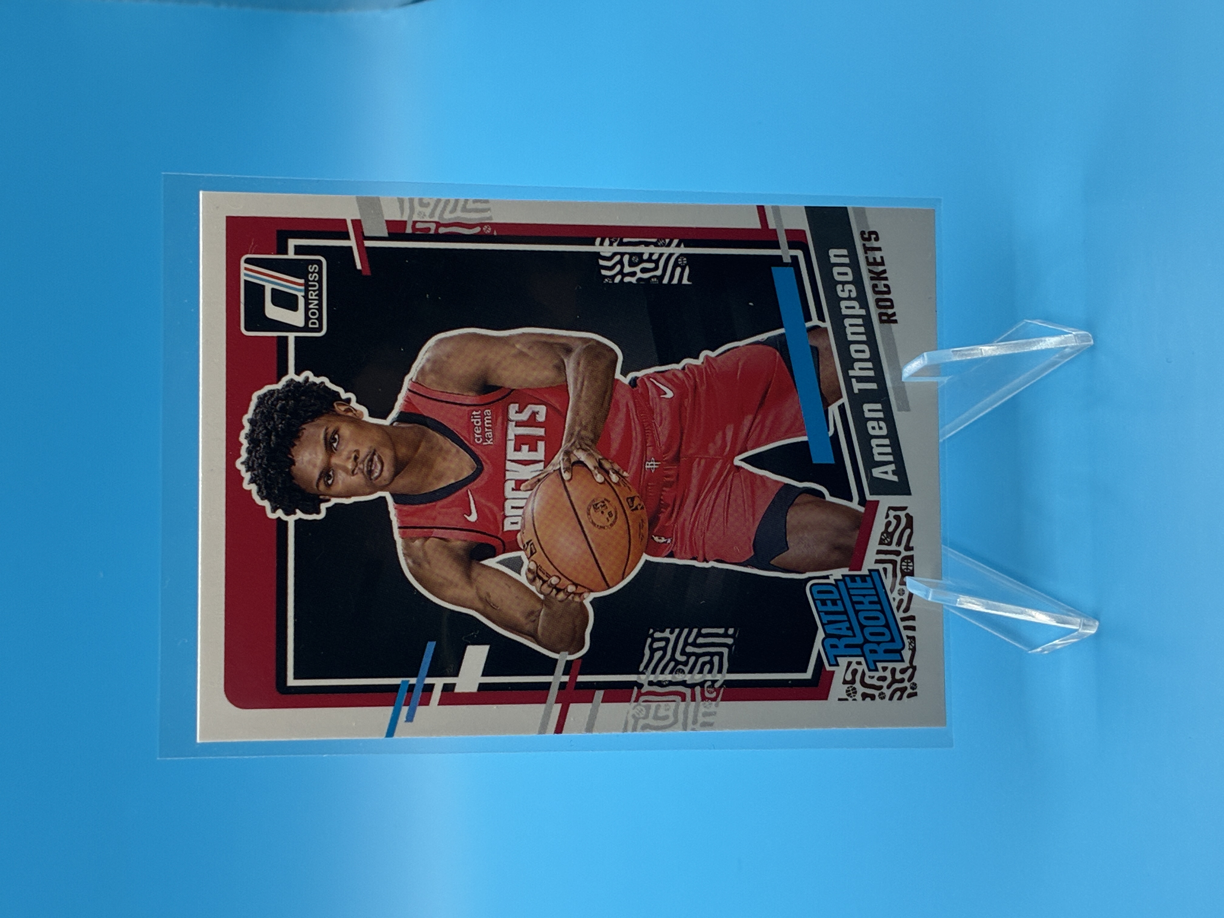 2023/2024 Panini Donruss Amen Thompson Rated Rookie #206 Houston Rockets – Vorderseite