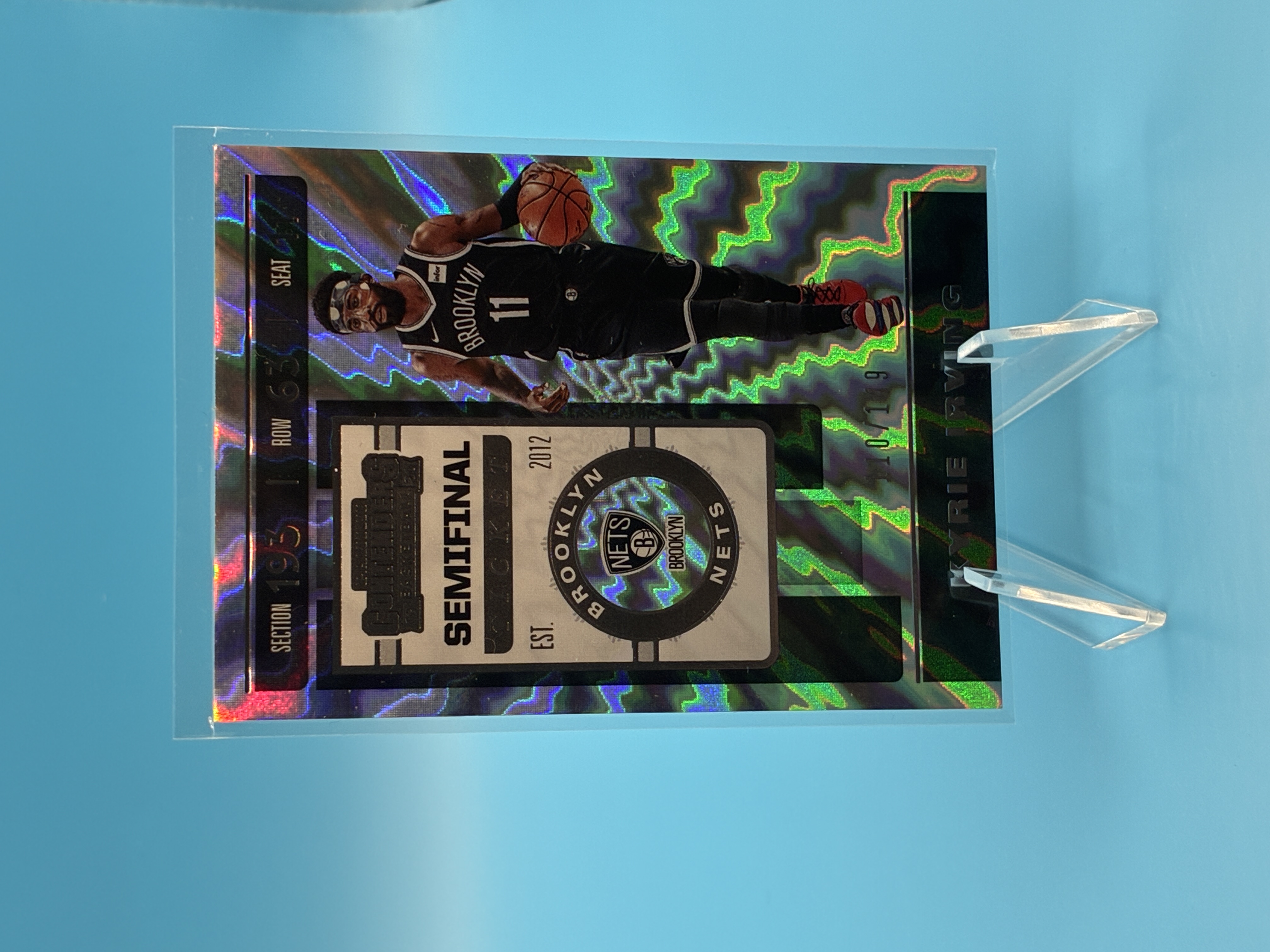 2019/2020 Panini Contenders Basketball Kyrie Irving Semifinal Ticket /149 #67 Brooklyn Nets – Vorderseite