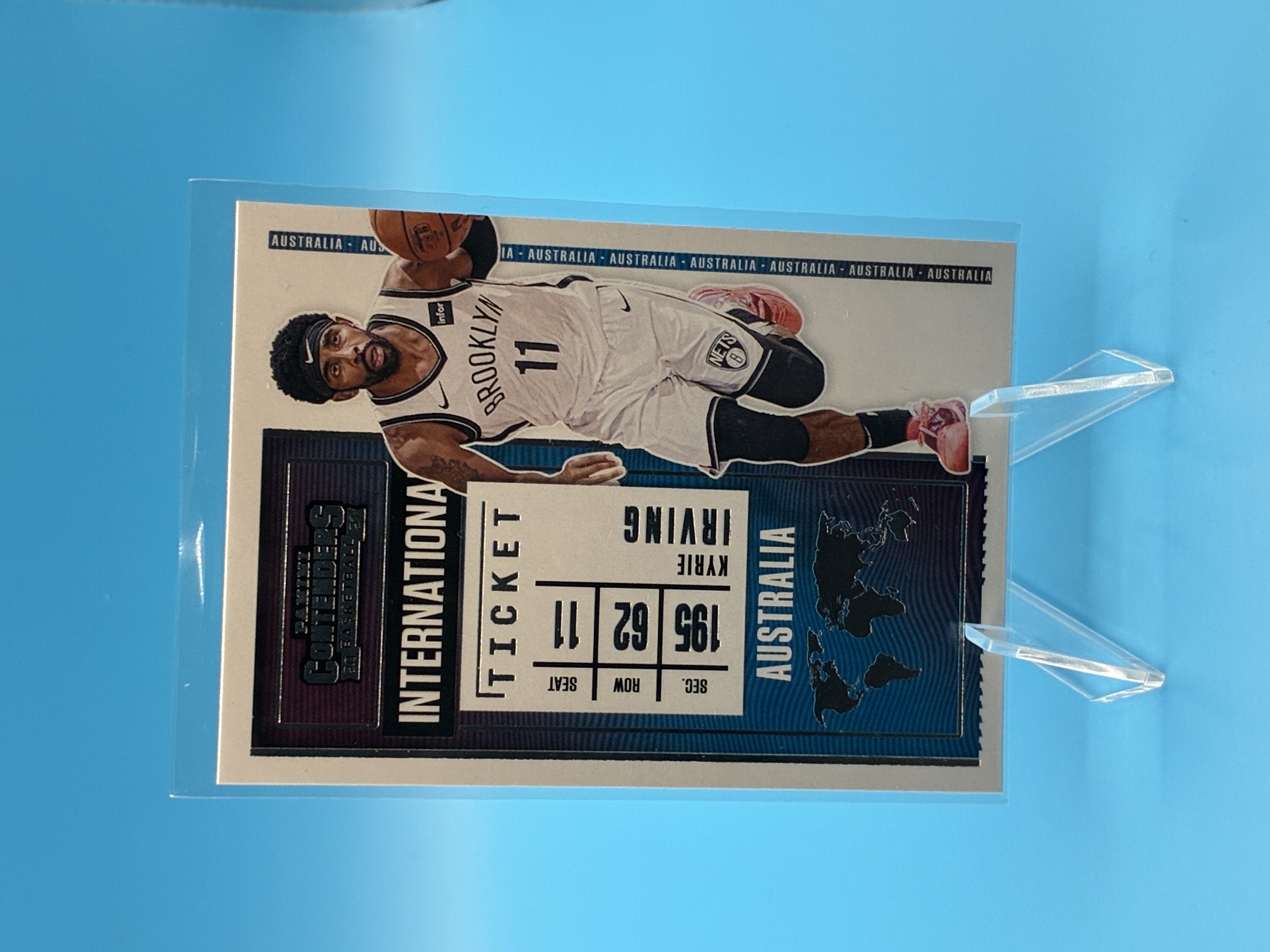 2020/2021 Panini Contenders Kyrie Irving International Ticket #3 Brooklyn Nets – Vorderseite