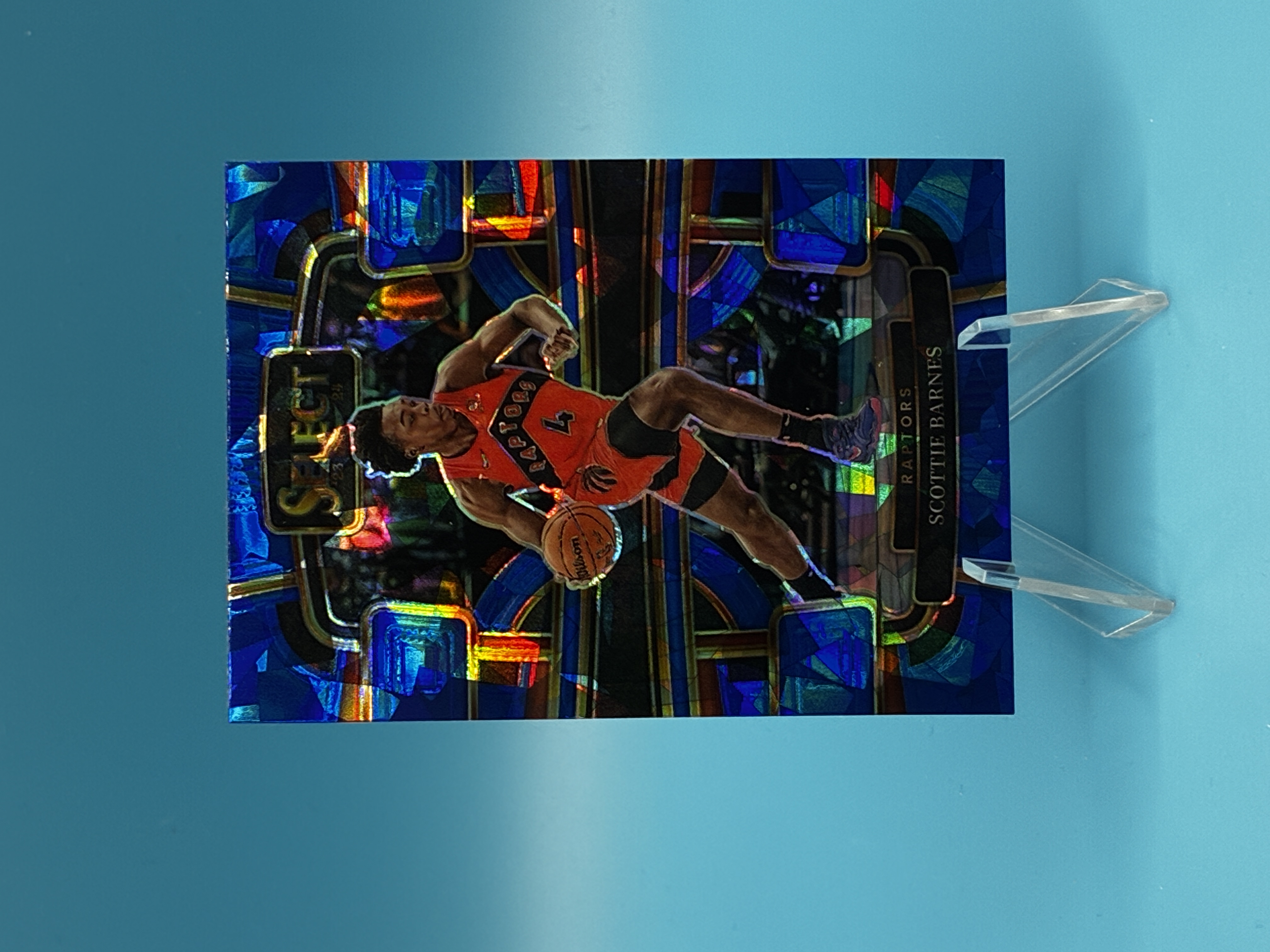 2023/2024 Panini Select Scottie Barnes Blue Cracked Ice #54 Toronto Raptors – Vorderseite