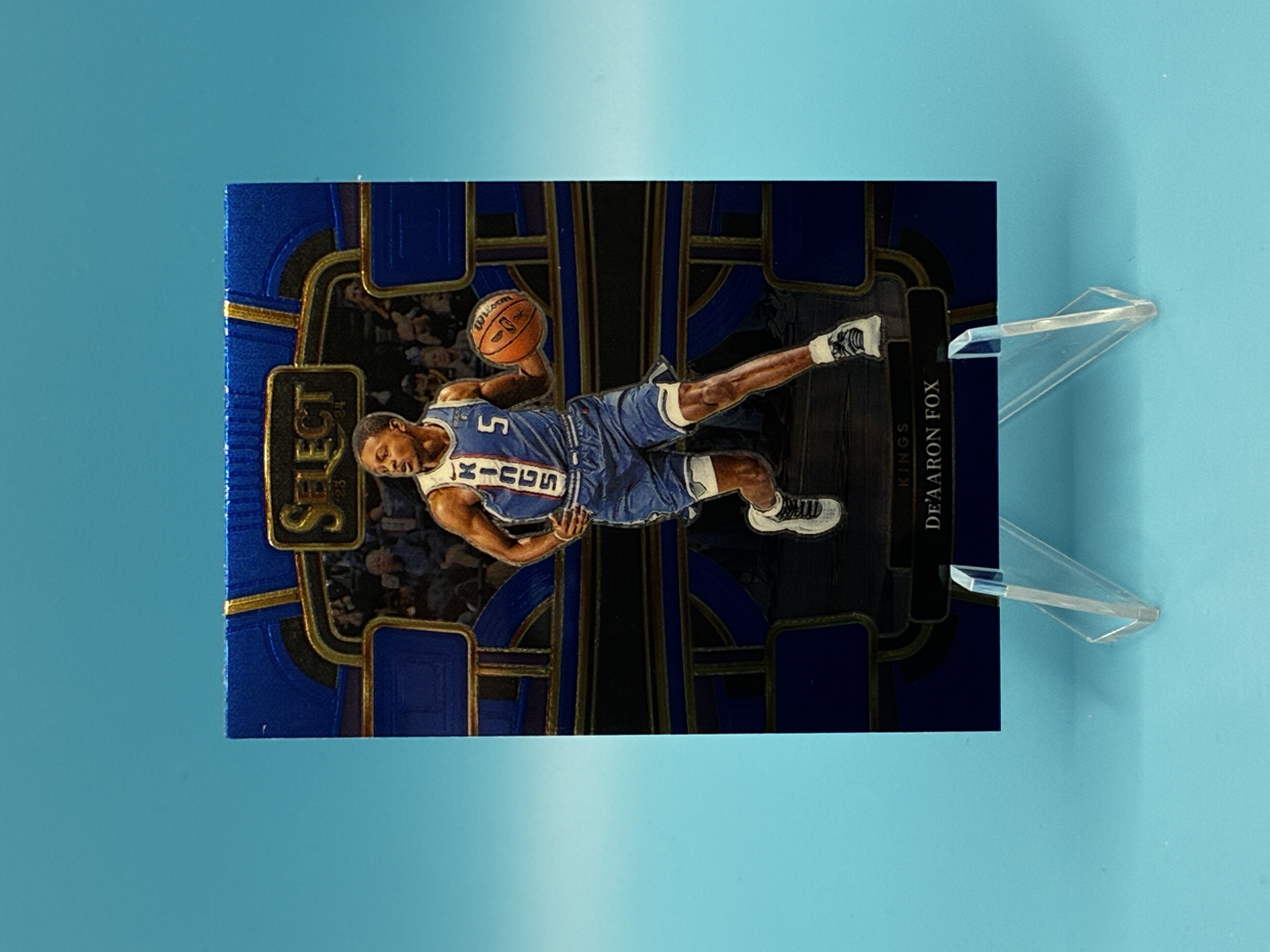 2023/2024 Panini Select De'Aaron Fox Blue Concourse #49 Sacramento Kings – Vorderseite