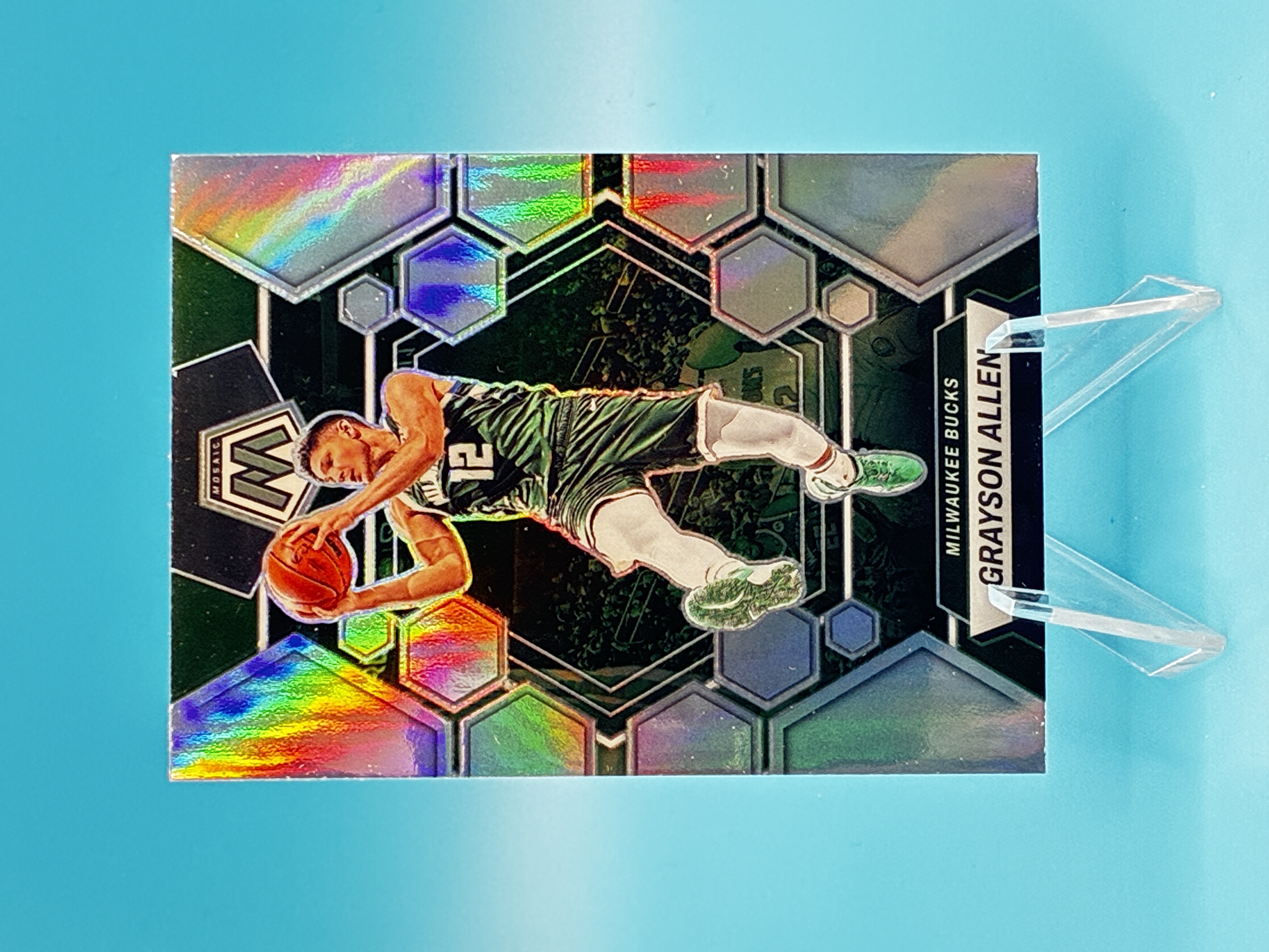 2022/2023 Panini Mosaic Grayson Allen Silver #144 Milwaukee Bucks – Vorderseite