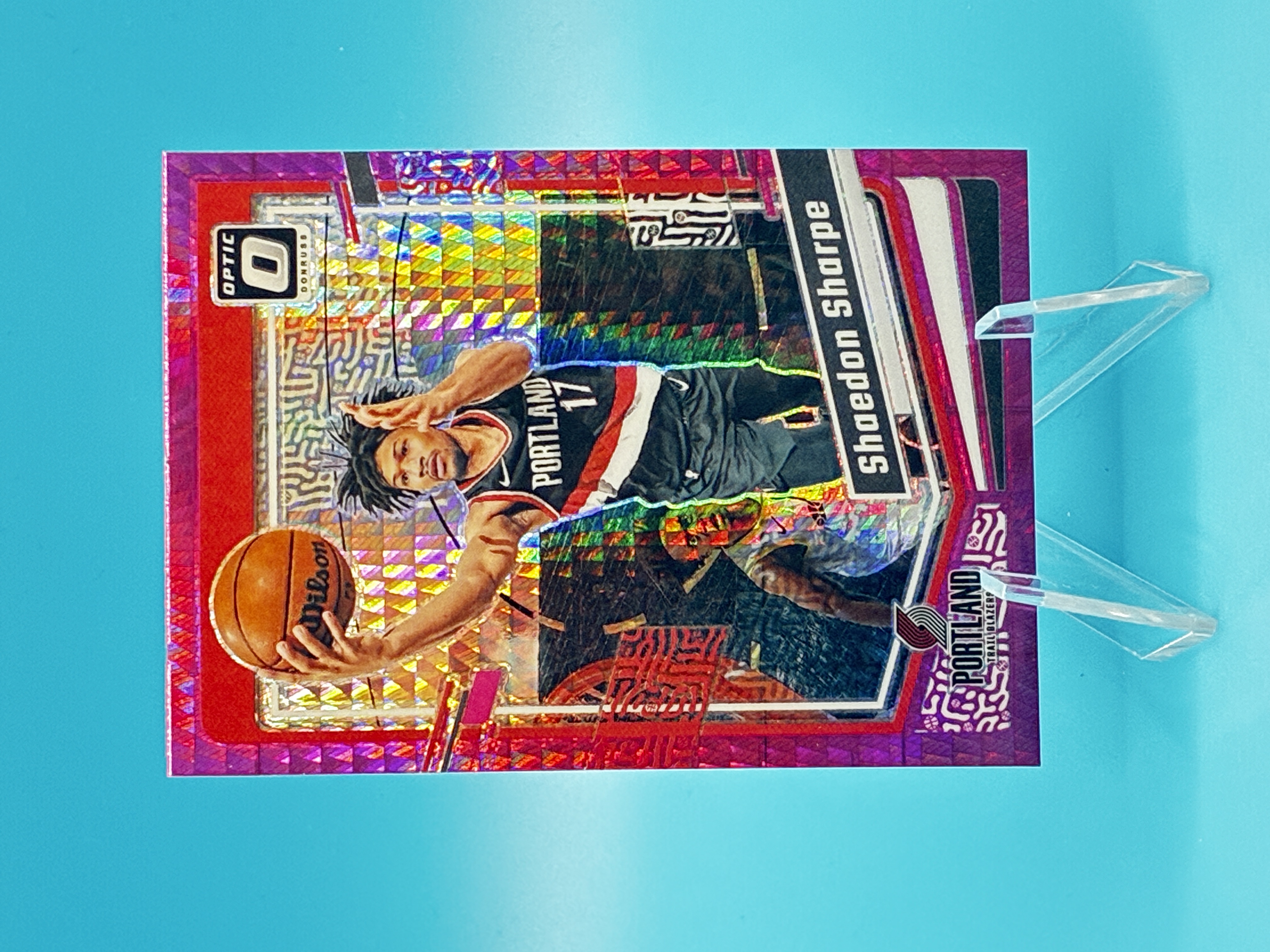 2023/2024 Panini Optic Shaedon Sharpe Pink #170 Portland Trail Blazers – Vorderseite