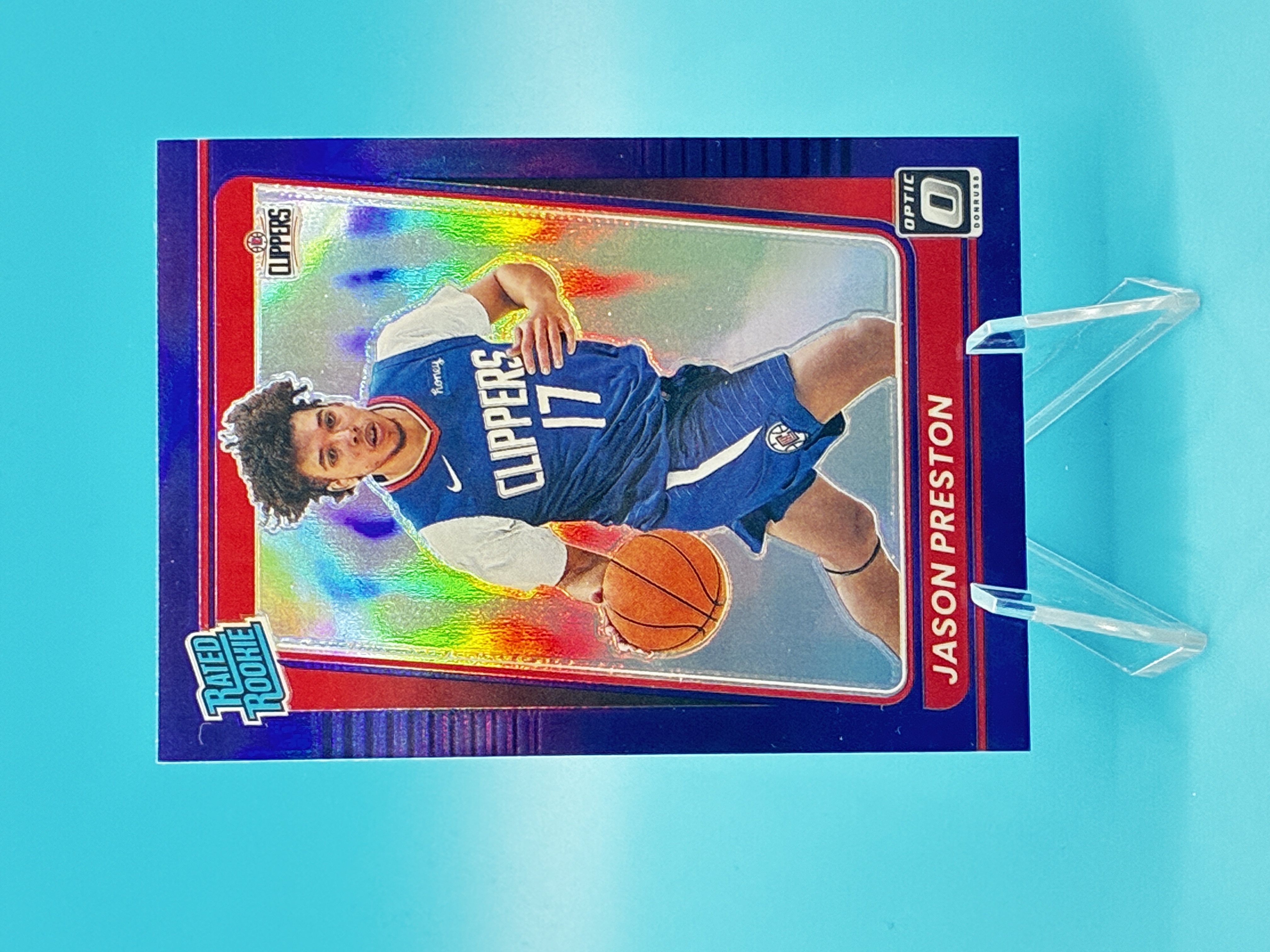 2021/2022 Panini Donruss Optic Jason Preston Purple #160 Los Angeles Clippers – Vorderseite