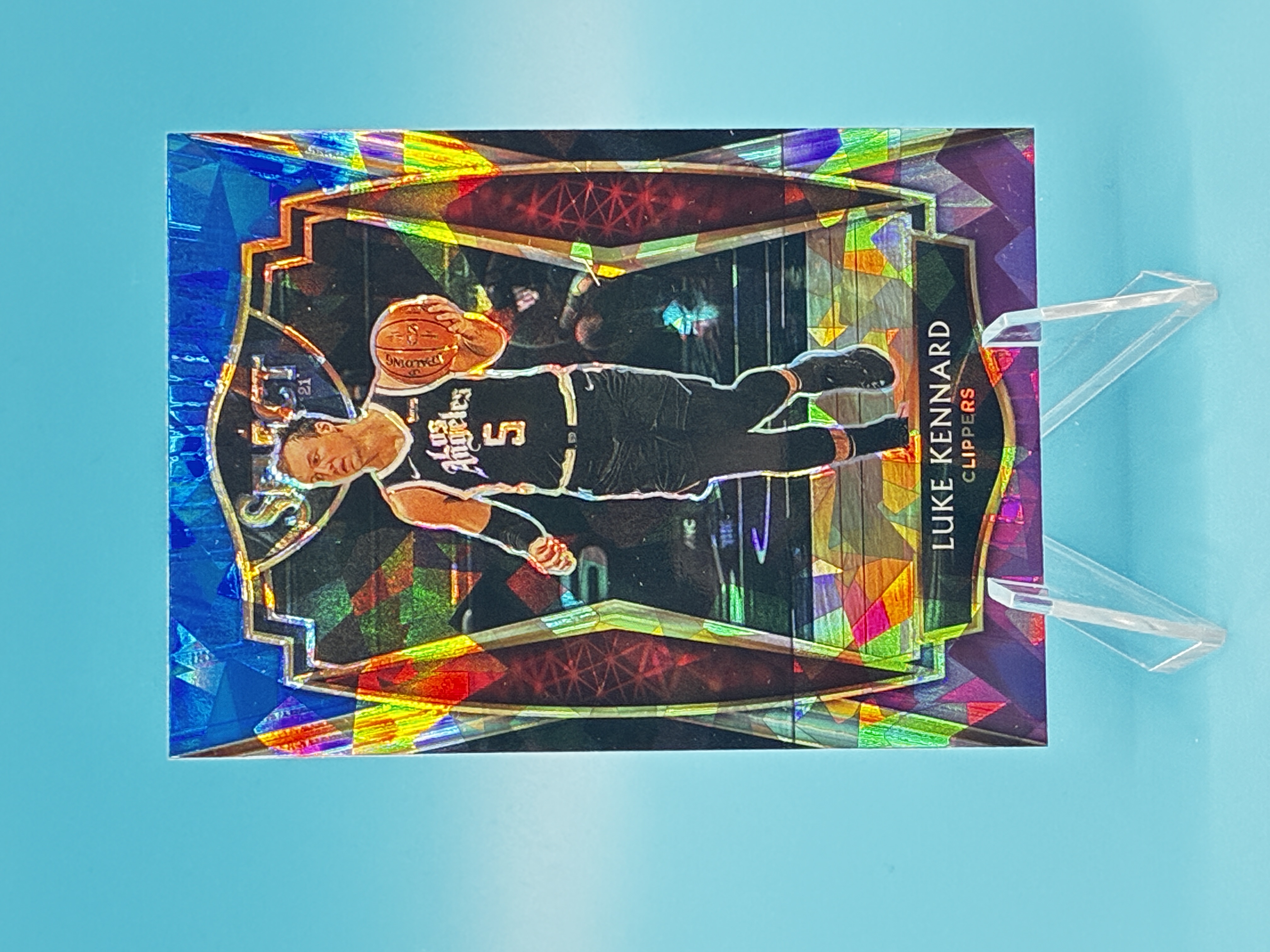 2020/2021 Panini Select Luke Kennard Blue White Purple Ice #159 Los Angeles Clippers – Vorderseite