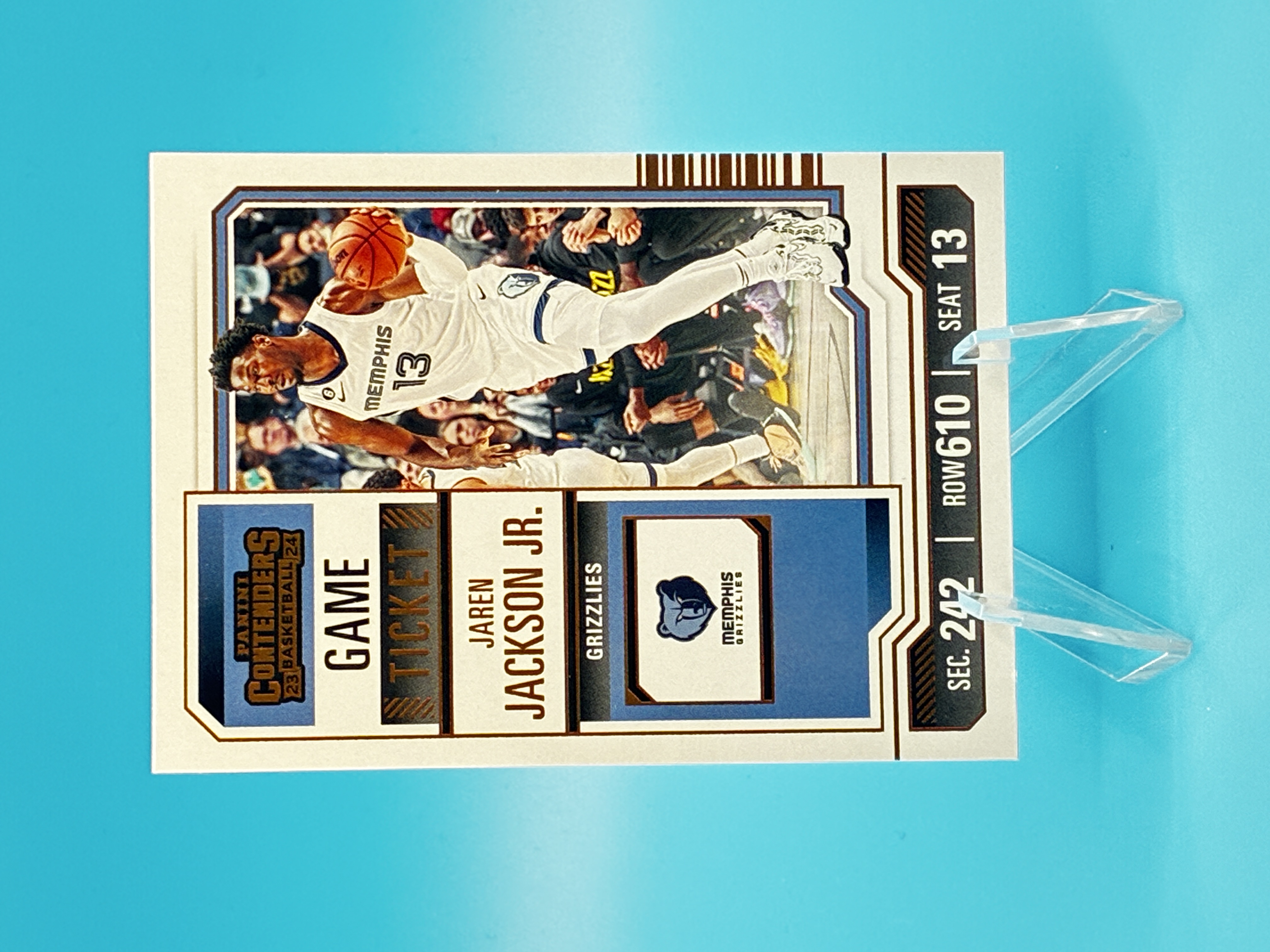 2023/2024 Panini Contenders Basketball Jaren Jackson Jr. Game Ticket #93 Memphis Grizzlies – Vorderseite