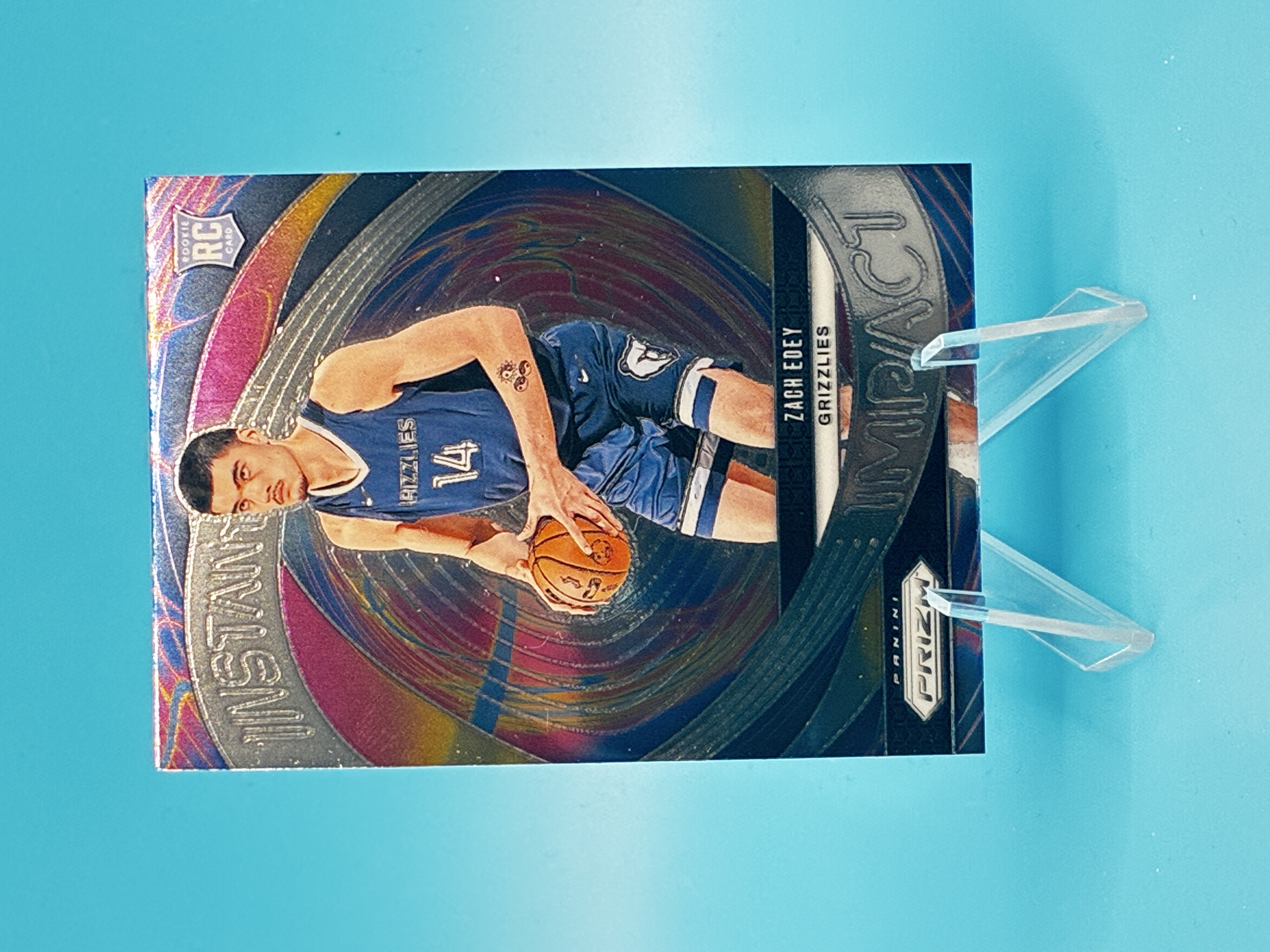 2024/2025 Panini Prizm Zach Edey Instant Impact #25 Memphis Grizzlies – Vorderseite