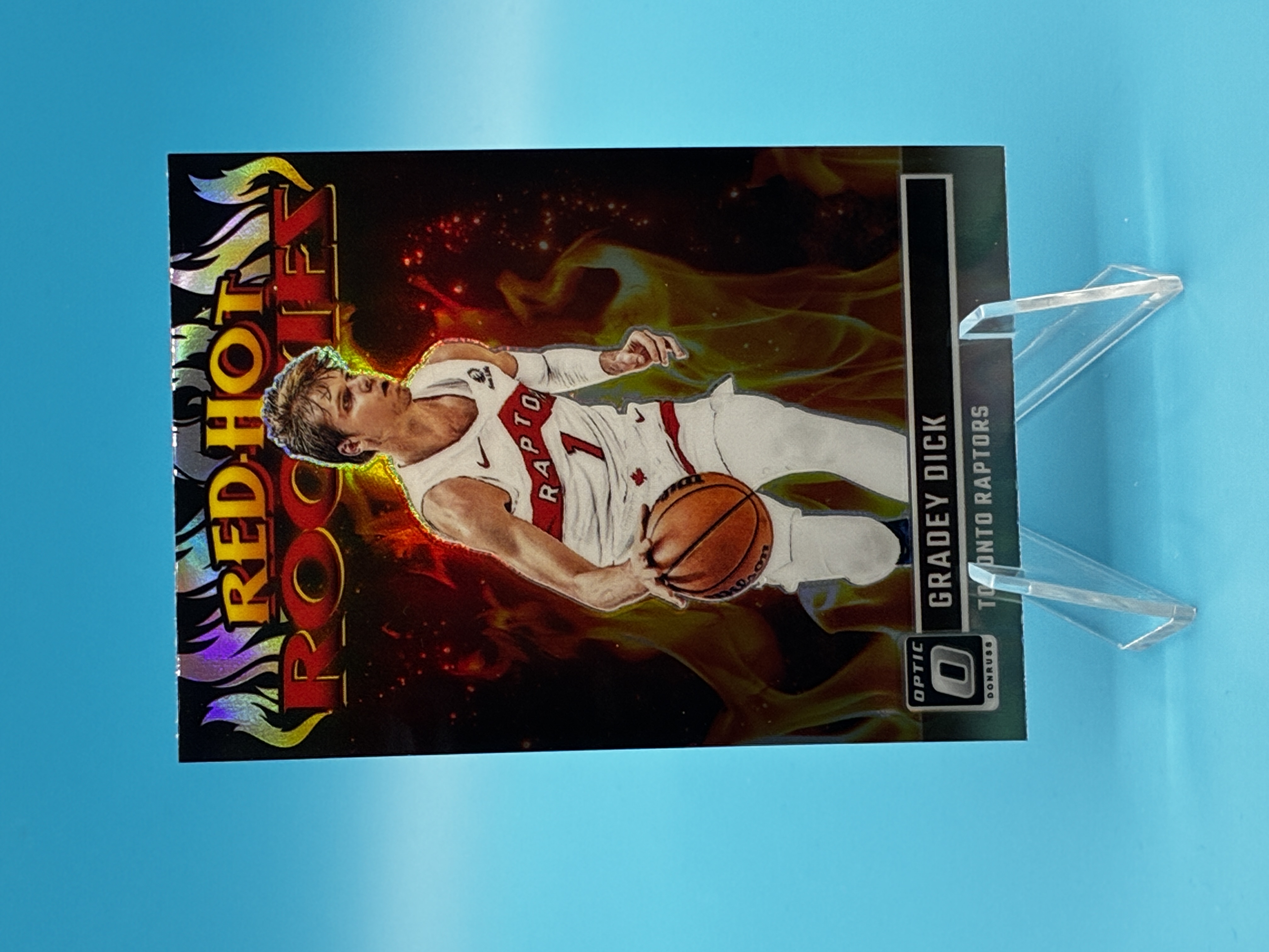 2023/2024 Panini Donruss Optic Gradey Dick Holo Red Hot Rookies #13 Toronto Raptors – Vorderseite