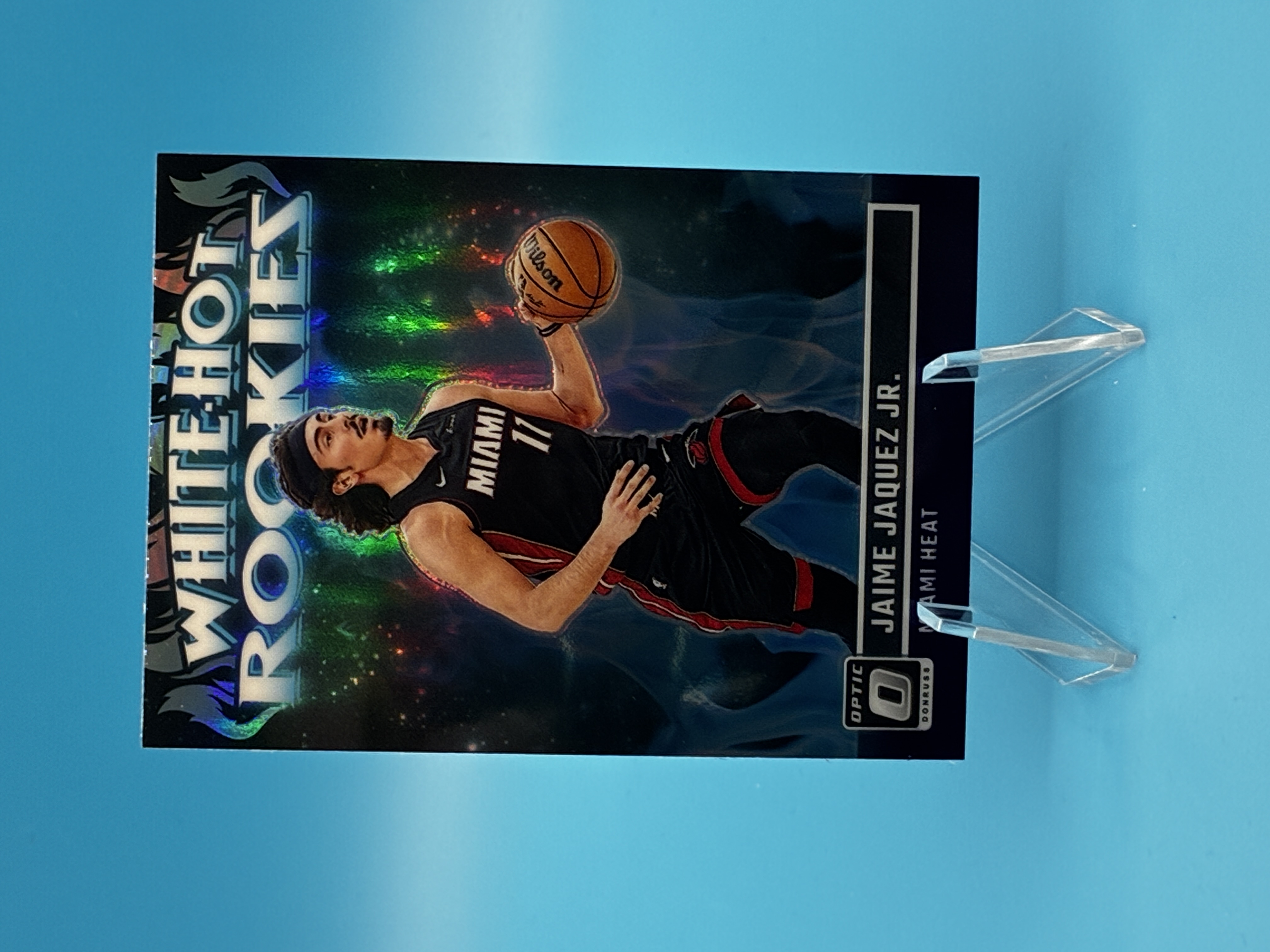 2023/2024 Panini Donruss Optic Jaime Jaquez Jr. White Hot Rookies #13 Miami Heat – Vorderseite