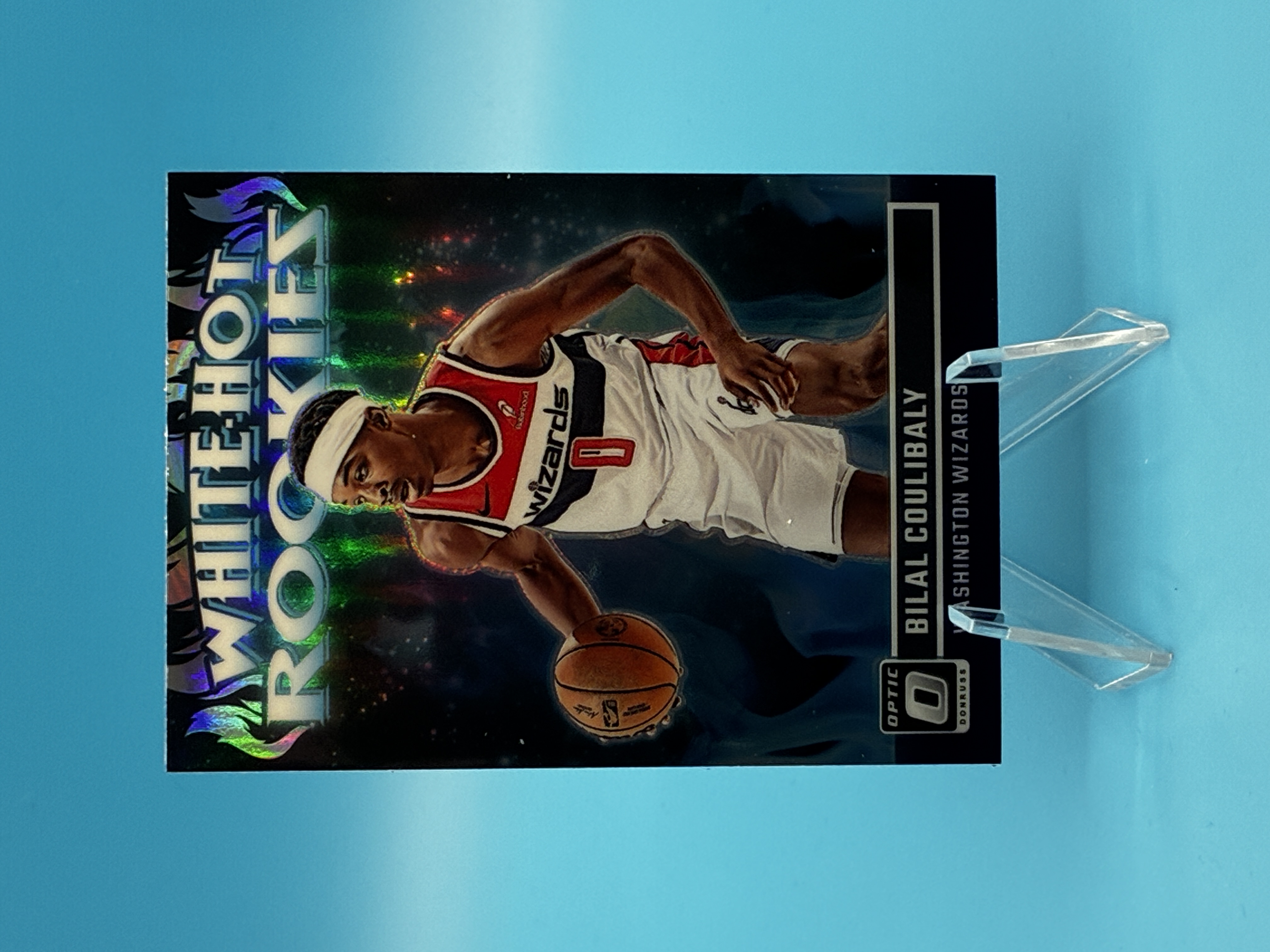2023/2024 Panini Donruss Optic Bilal Coulibaly White Hot Rookies #4 Washington Wizards – Vorderseite