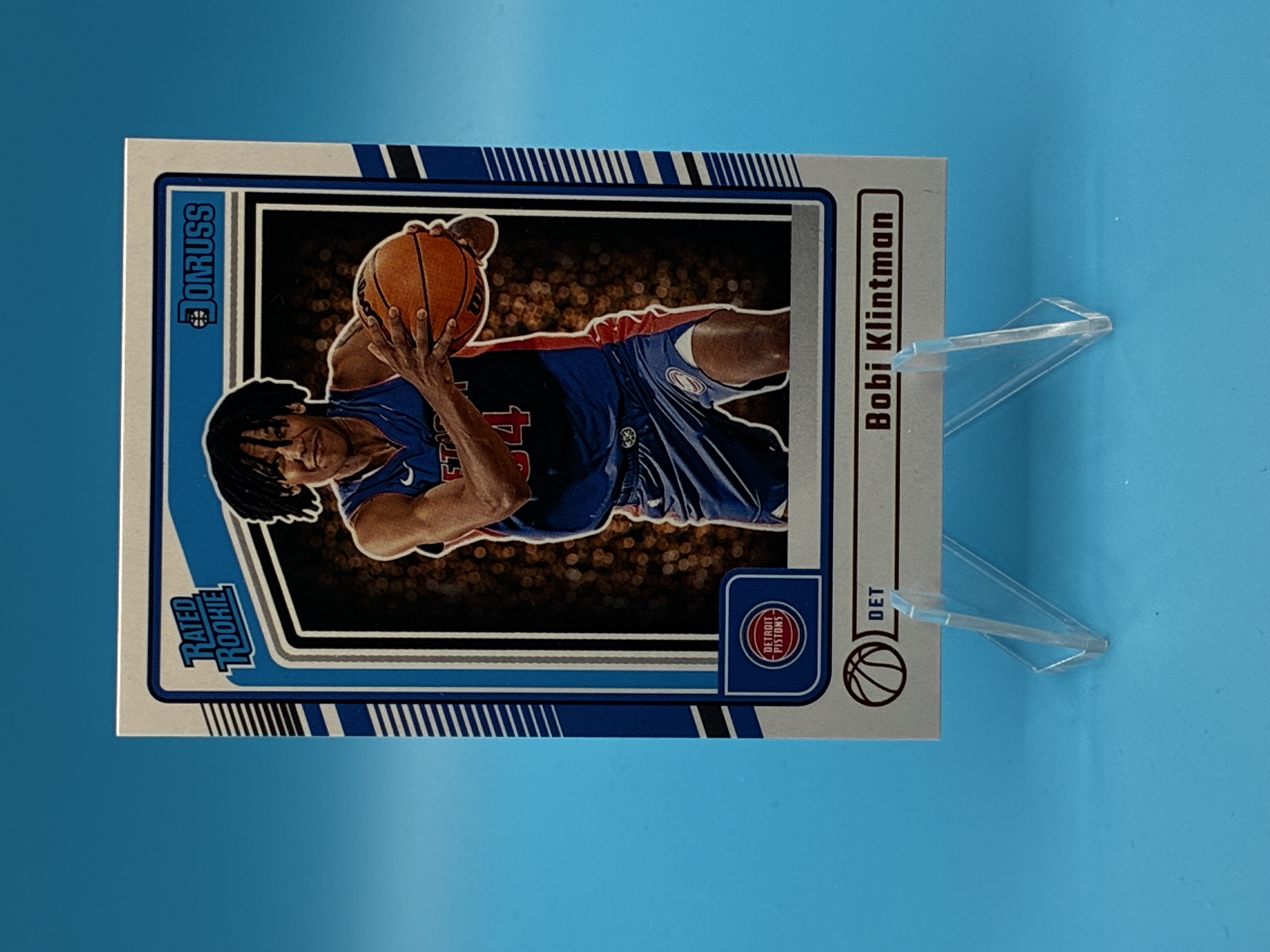 2024/2025 Panini Donruss Bobi Klintman Rated Rookie #207 Detroit Pistons – Vorderseite