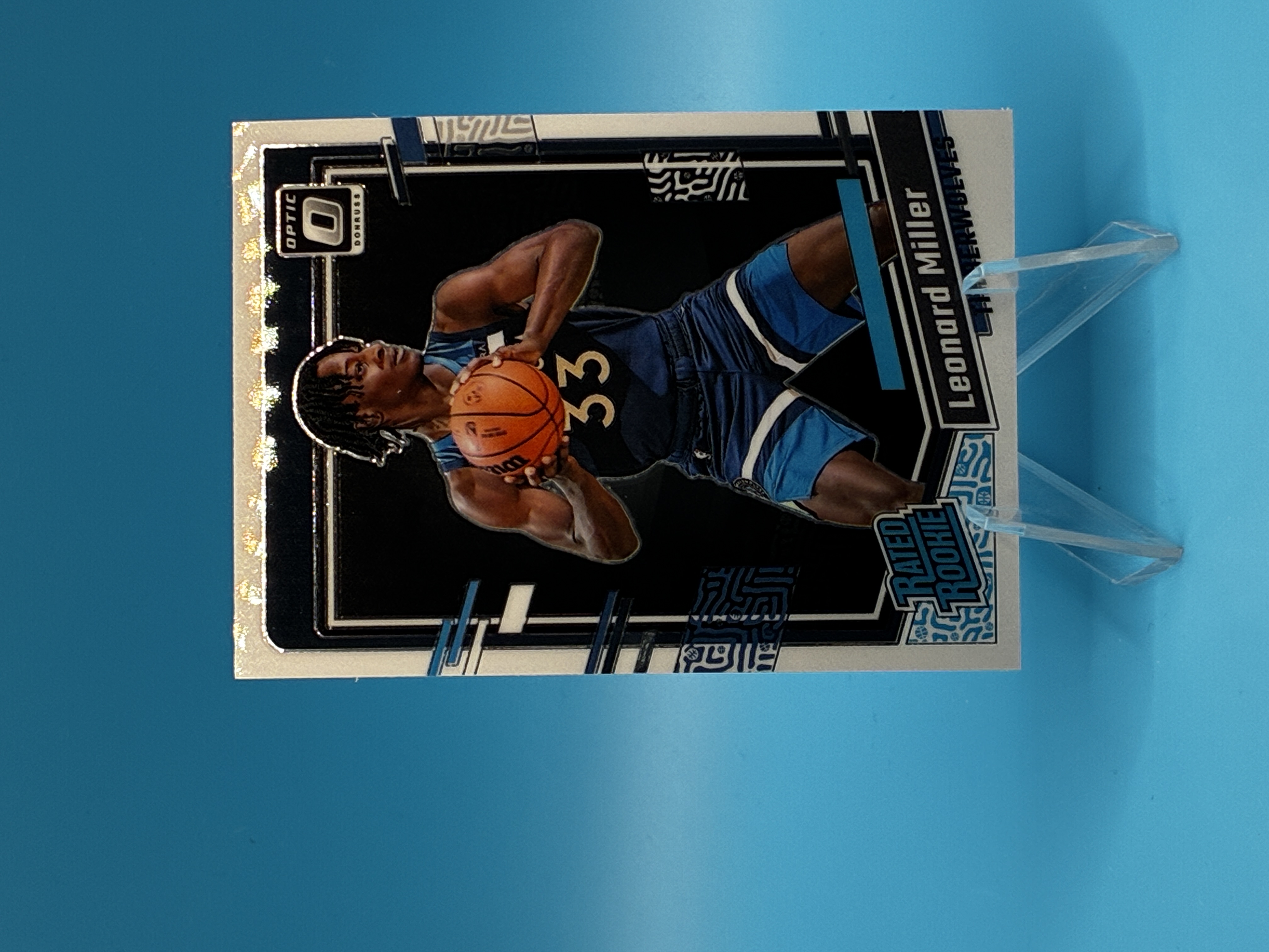 2023/2024 Panini Optic Leonard Miller Rated Rookie #234 Minnesota Timberwolves – Vorderseite