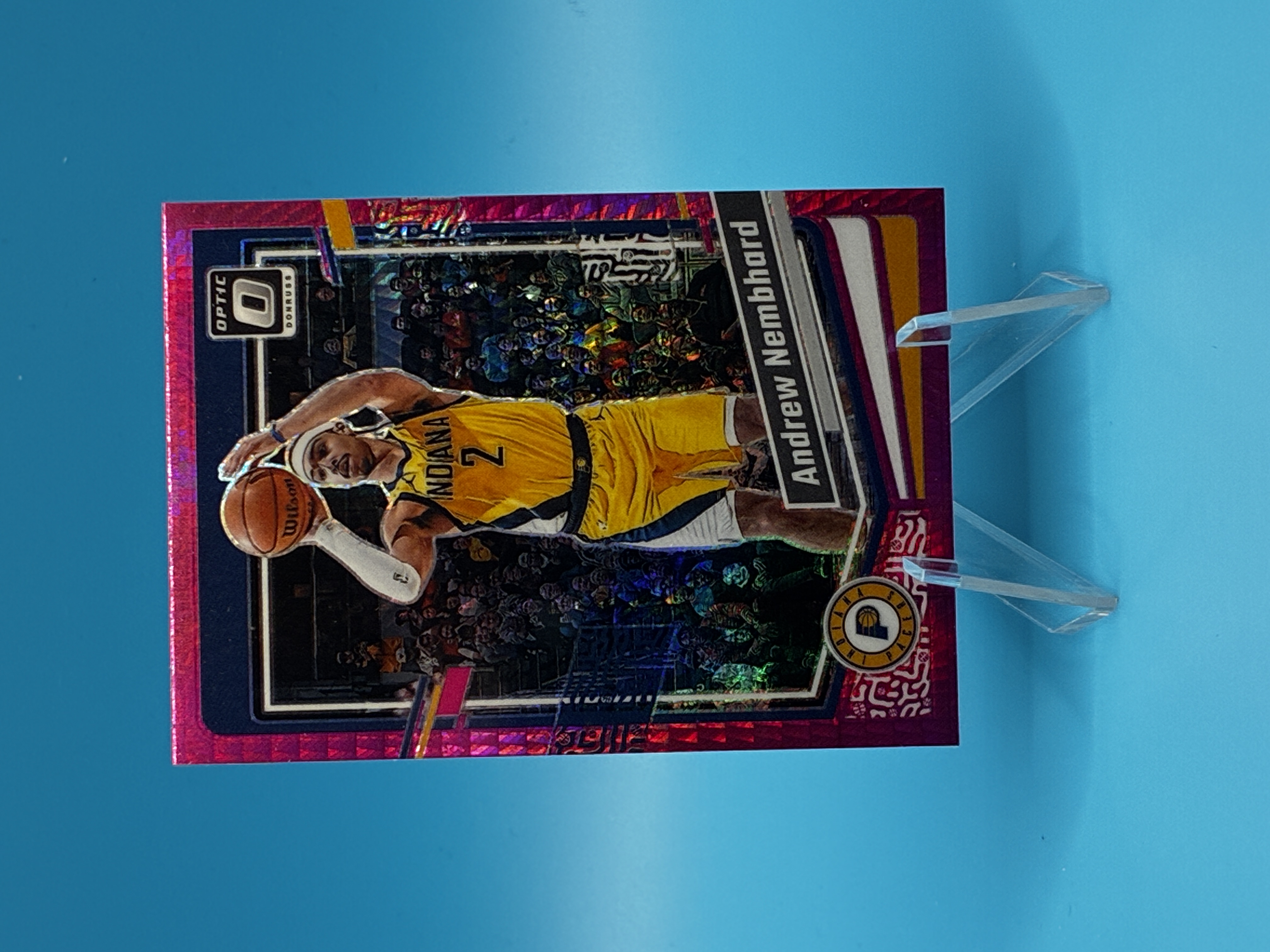 2023/2024 Panini Donruss Optic Basketball Andrew Nembhard Pink #3 Indiana Pacers – Vorderseite