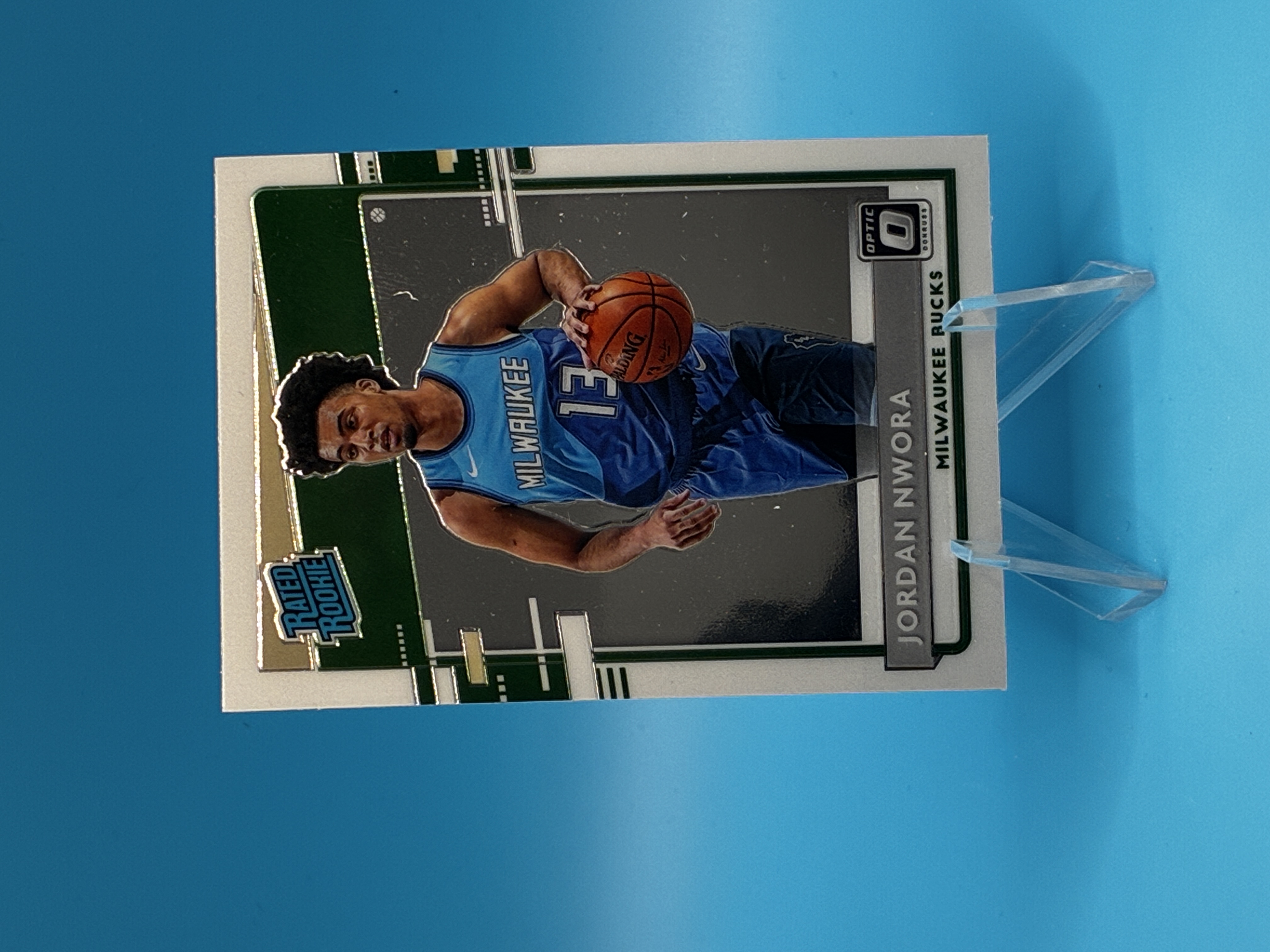 2020/2021 Panini Optic Jordan Nwora Rated Rookie #189 Milwaukee Bucks – Vorderseite