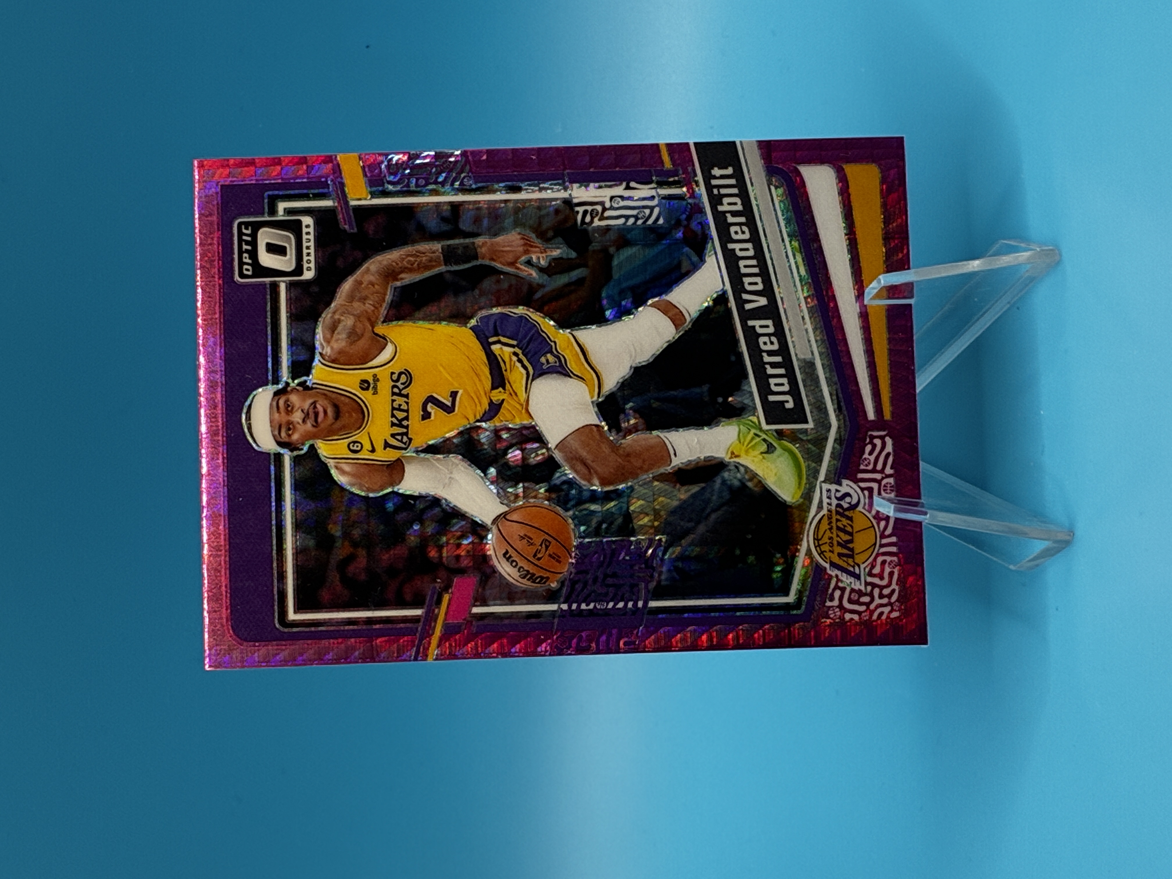 2023/2024 Panini Optic Jarred Vanderbilt Pink #139 Los Angeles Lakers – Vorderseite