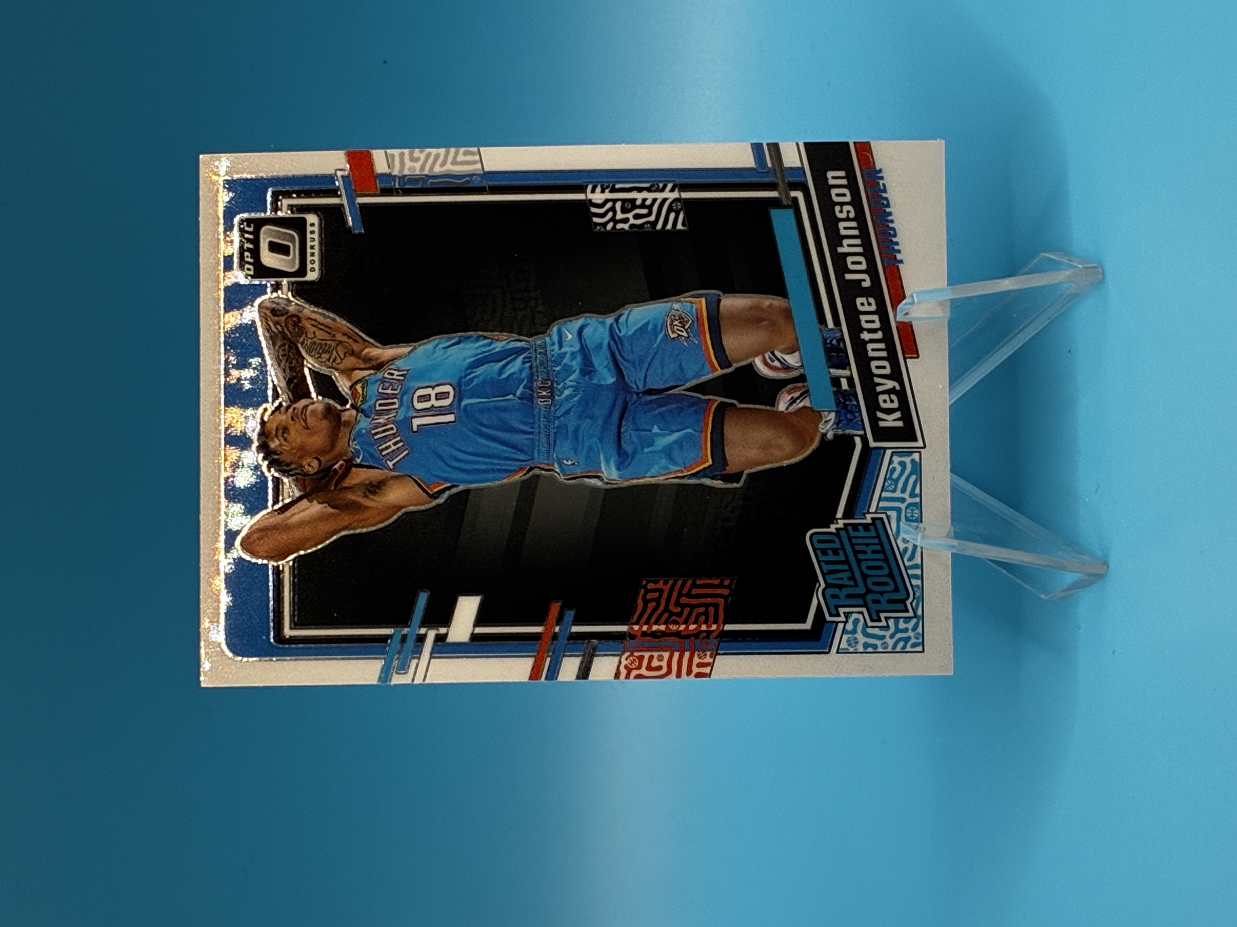 2023/2024 Panini Optic Keyontae Johnson Rated Rookie #237 Oklahoma City Thunder – Vorderseite