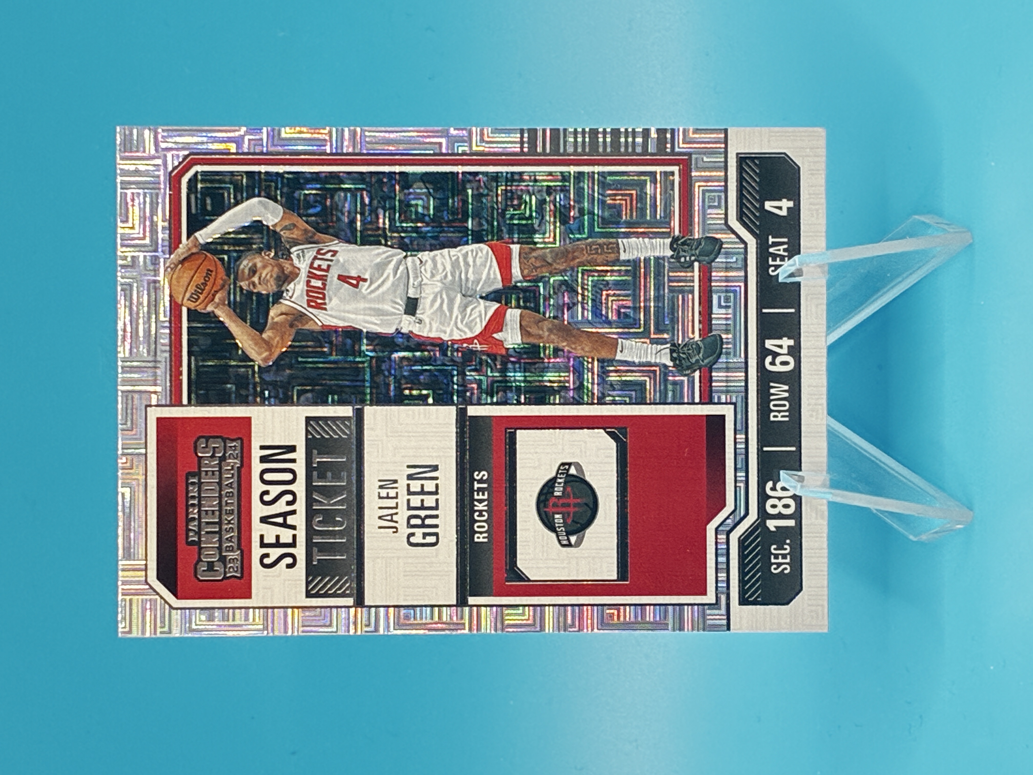 2023/2024 Panini Contenders Jalen Green Choice Season Ticket #16 Houston Rockets – Vorderseite